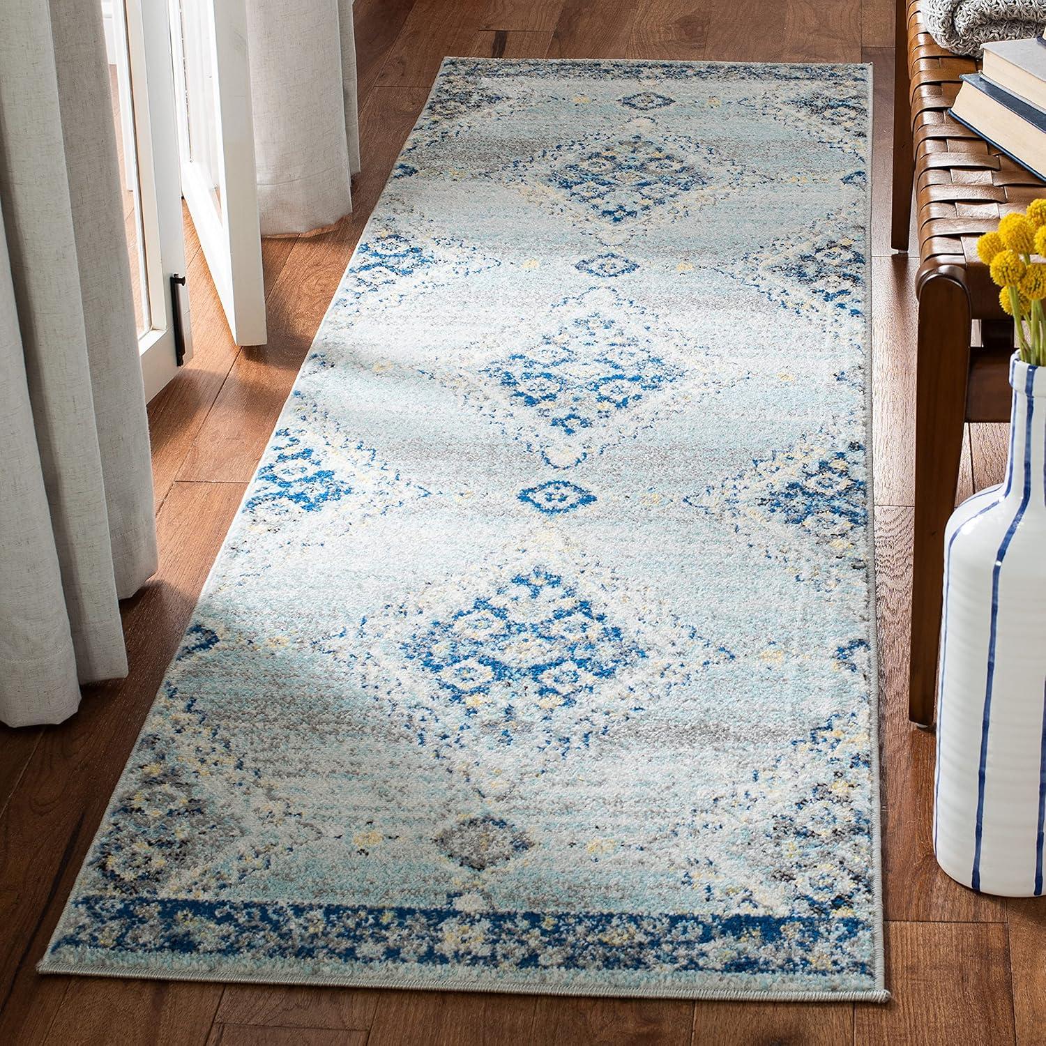 Madison MAD615 Power Loomed Runner Rug - Grey/Cream - 2'3"x6' - Safavieh.