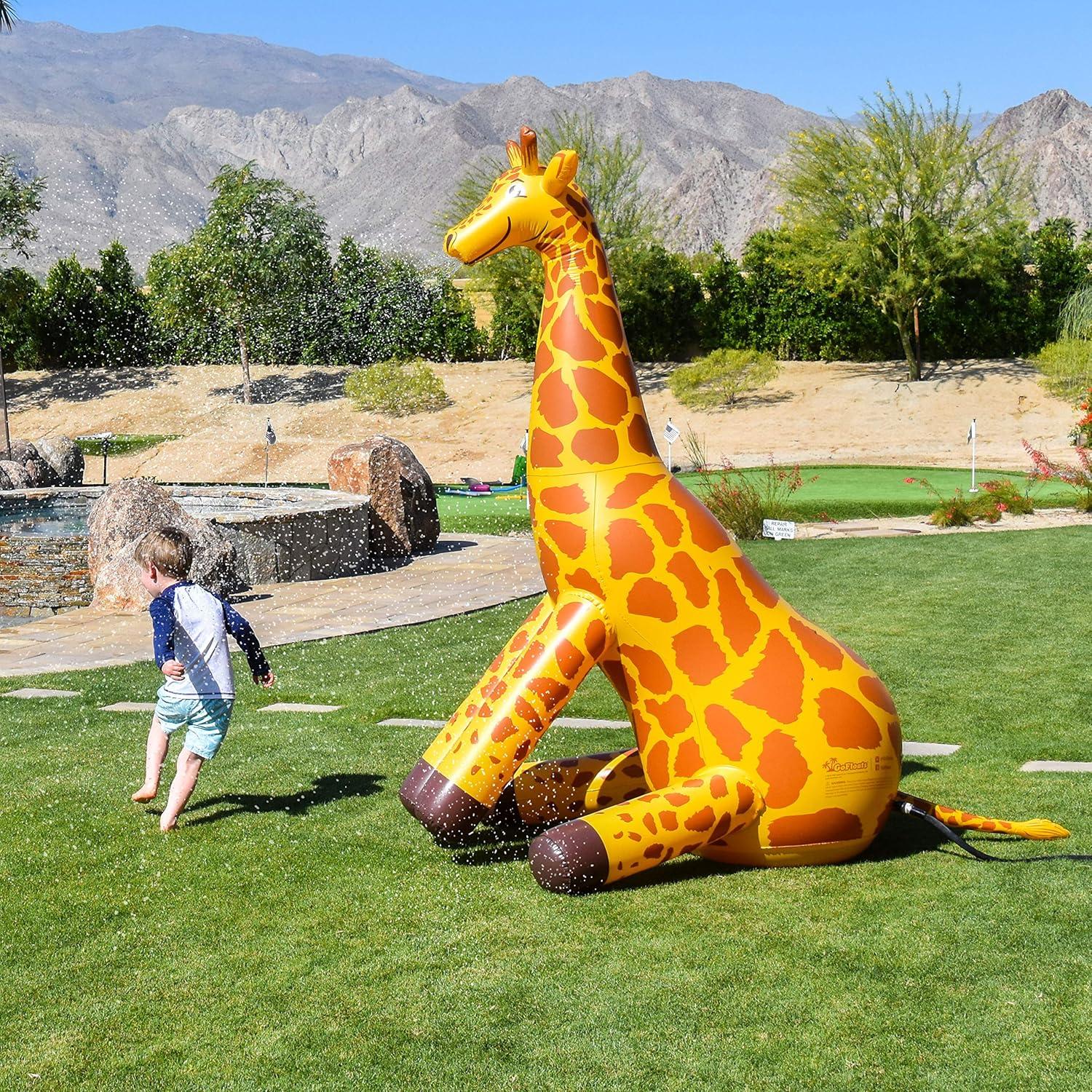GoFloats Giant Inflatable Party Sprinkler - Giraffe