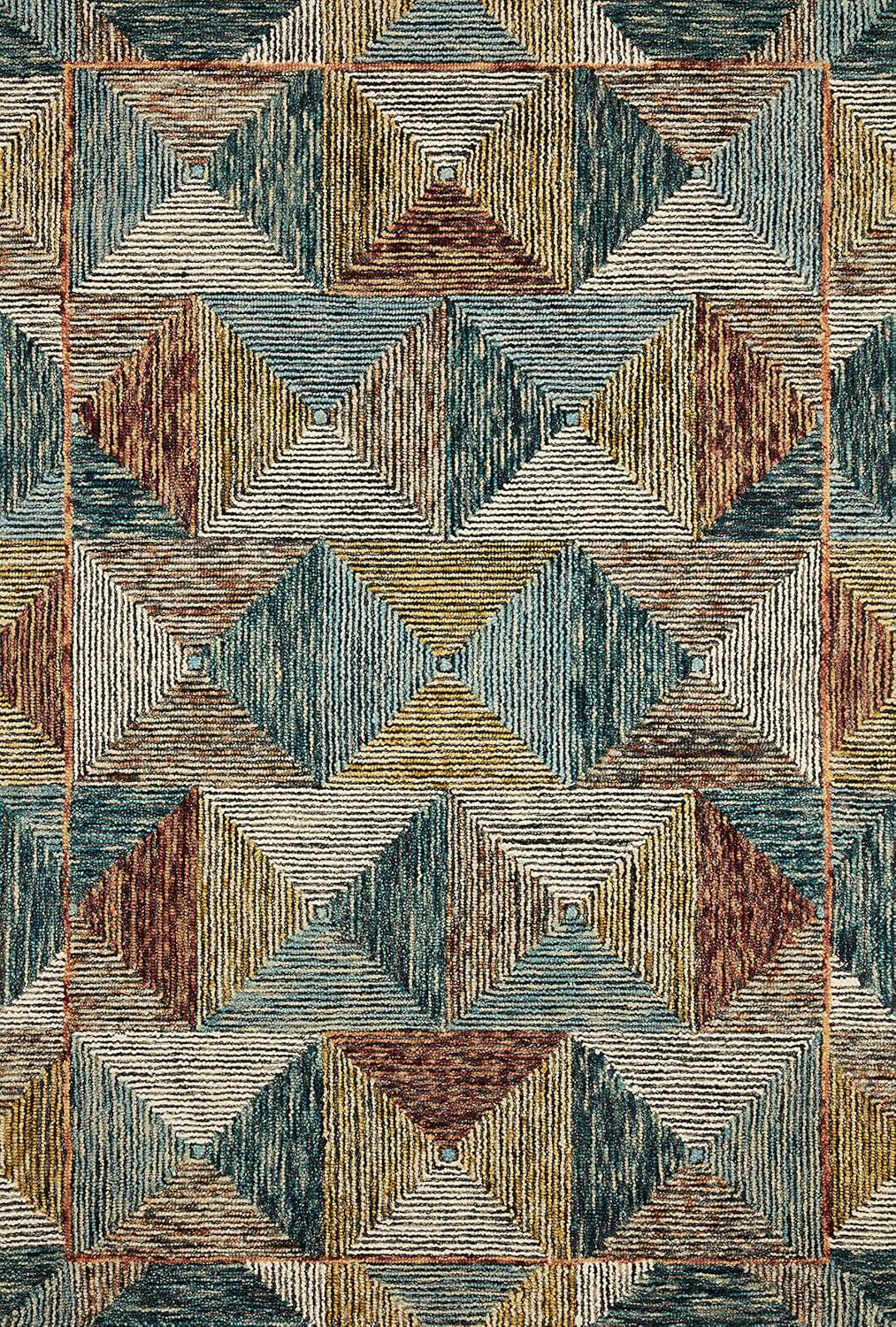 Loloi II Spectrum Geometric Lagoon / Spice Area Rug