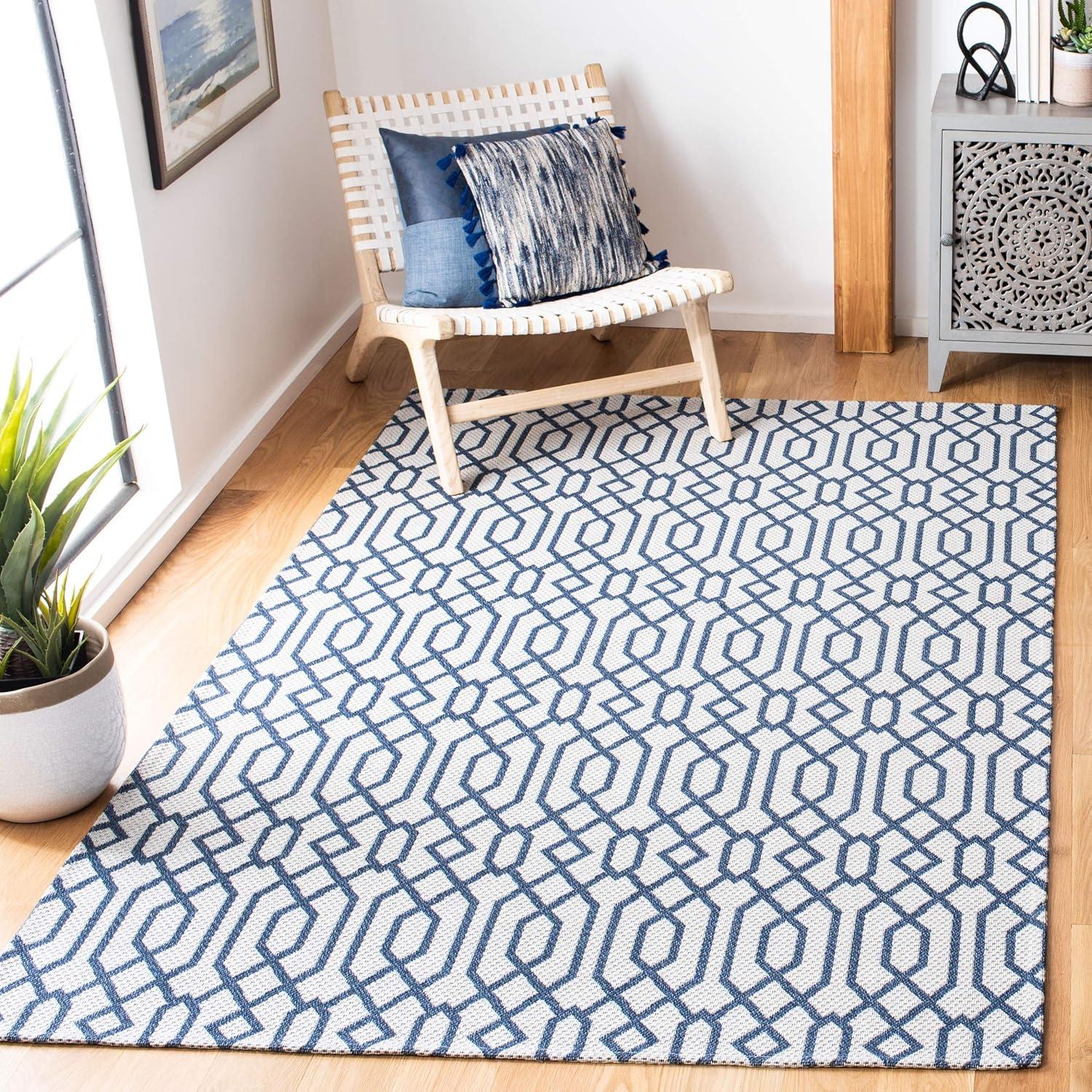 Augustine AGT421 Power Loomed Area Rug - Navy/Light Grey - 8'x10' - Safavieh.