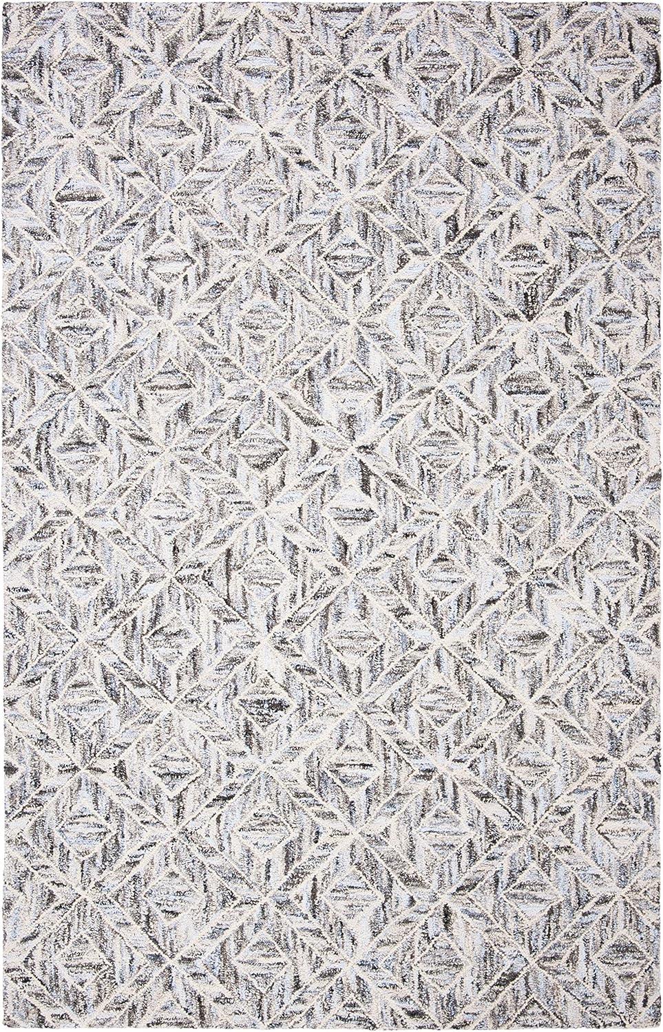 Abstract ABT631 Hand Tufted Area Rug - Grey/Beige - 6'x9' - Safavieh.