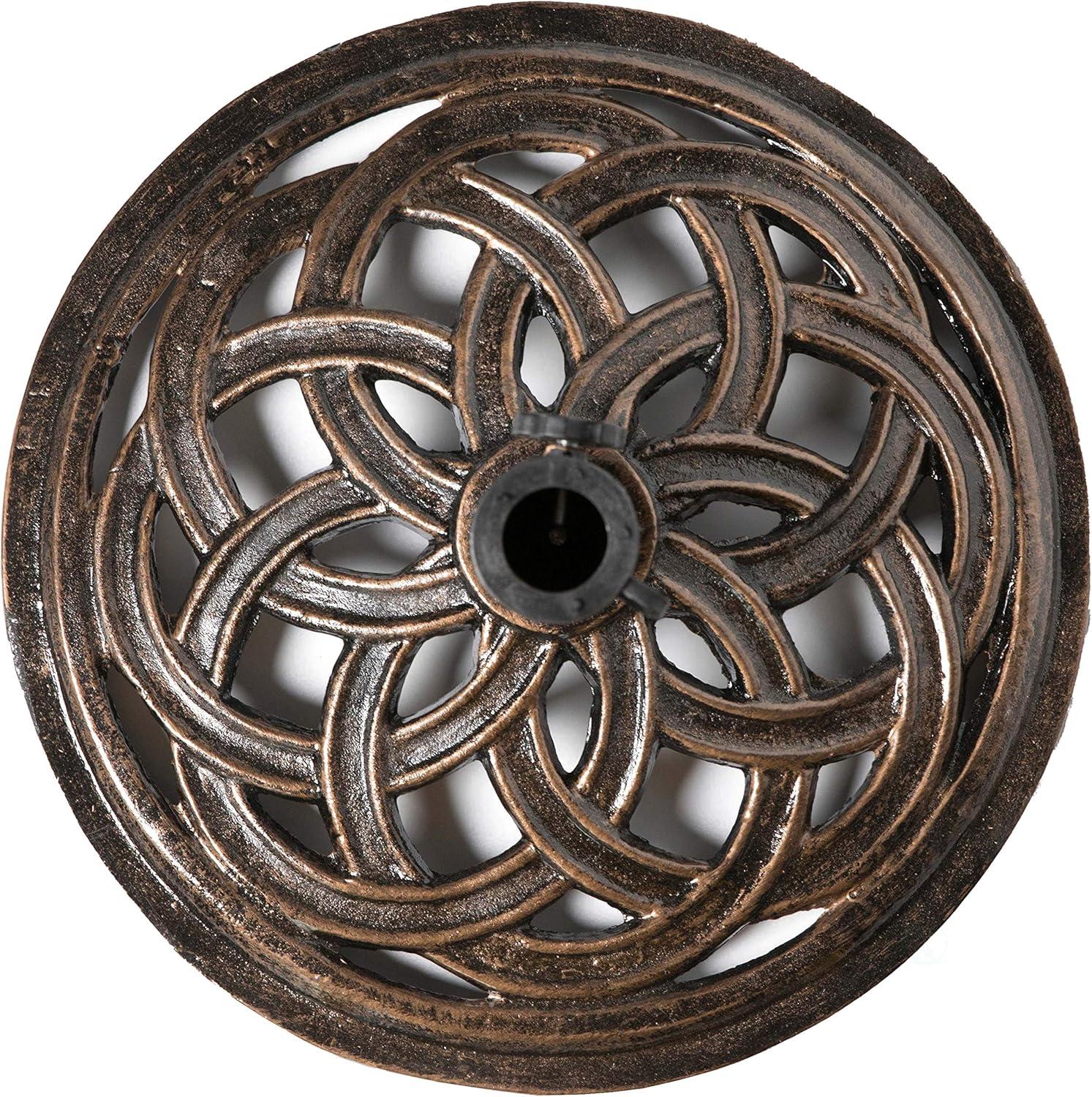 20 lb. Bronze Cast Iron Round Patio Umbrella Base Holder