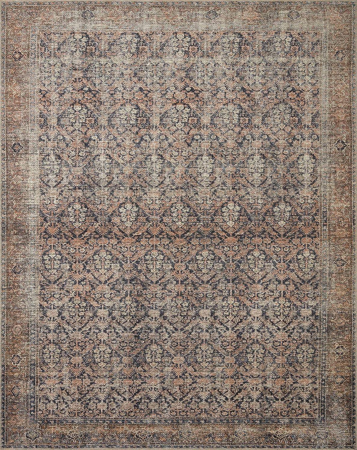 Billie Oriental Ink / Salmon Area Rug