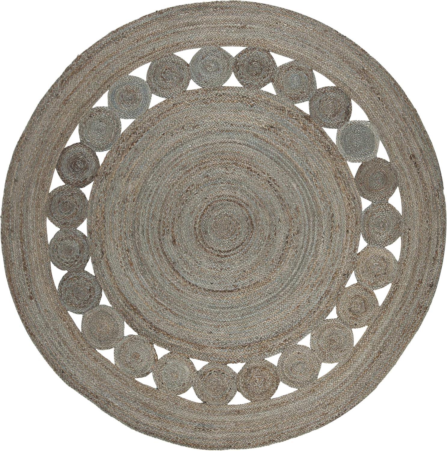 Natural Fiber NF364 Hand Woven Area Rug - Grey - 6'6" round - Safavieh.