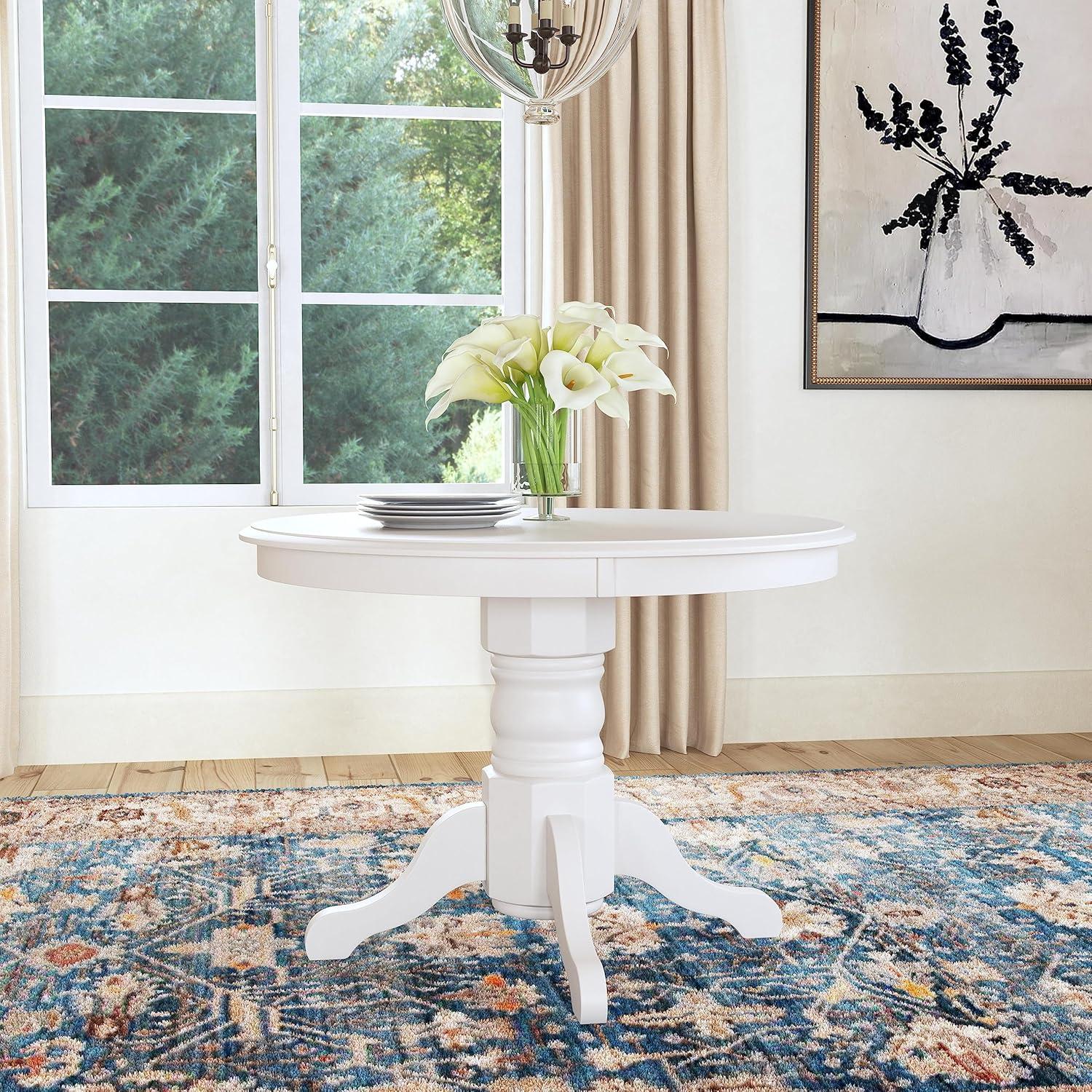 Warwick Dining Table Off White - Homestyles: Hardwood Frame, Kitchen, 42" Wide