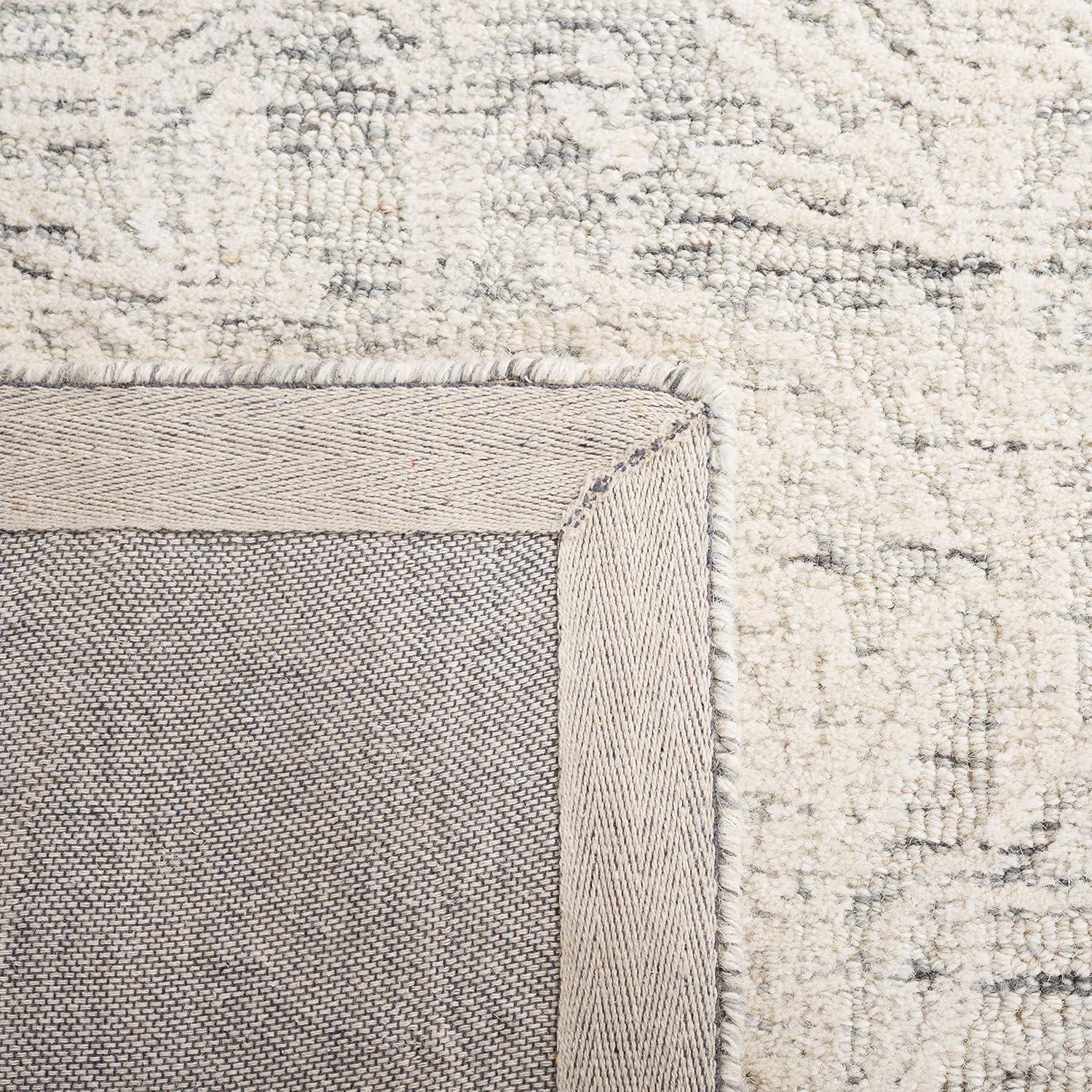 Metro MET877 Hand Tufted Indoor Area Rug - Grey/Ivory - 4'x6' - Safavieh