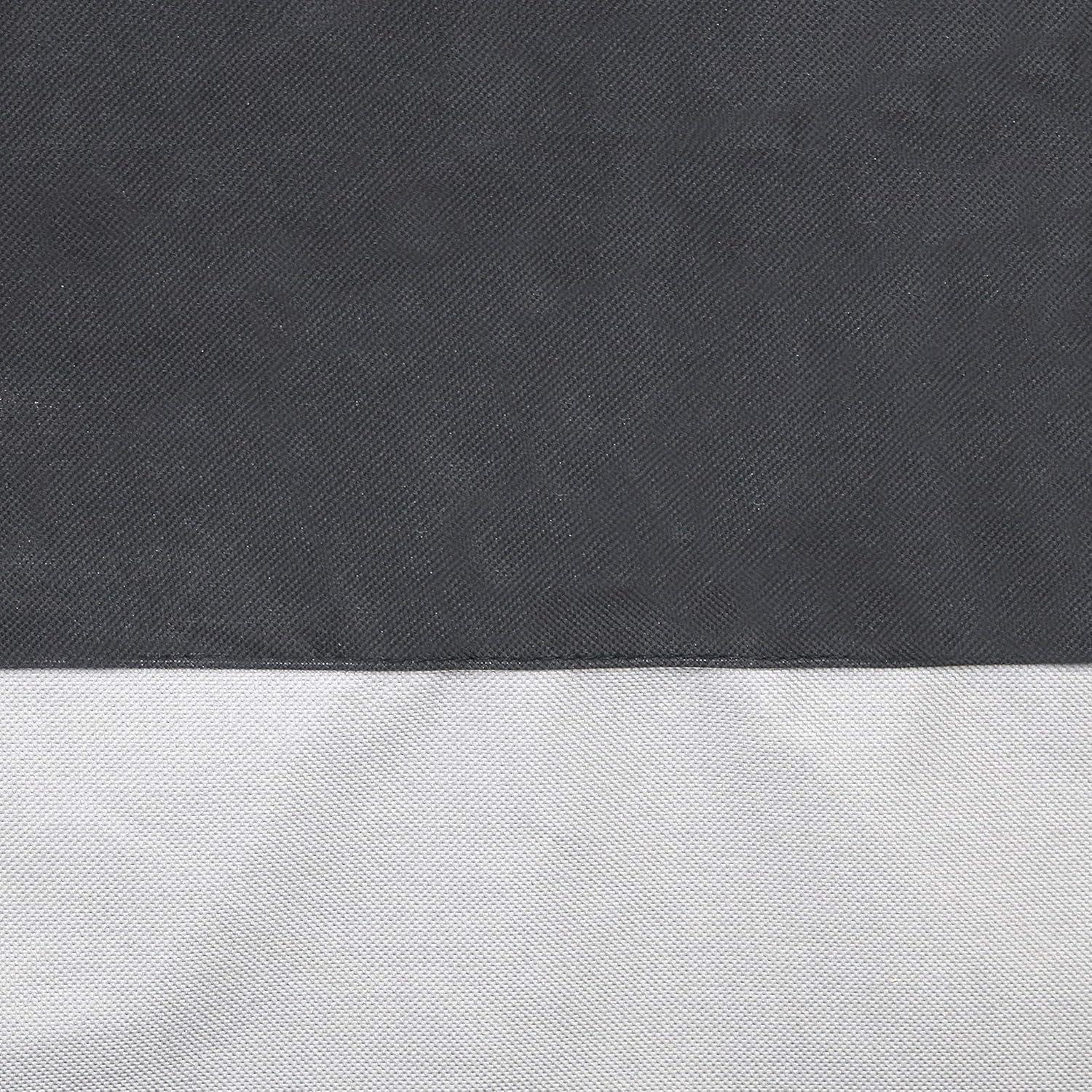 Sunnydaze Outdoor Weather-Resistant Heavy-Duty Polyester with PVC Backing Firewood Log Rack Cover - 6' - Gray and Black