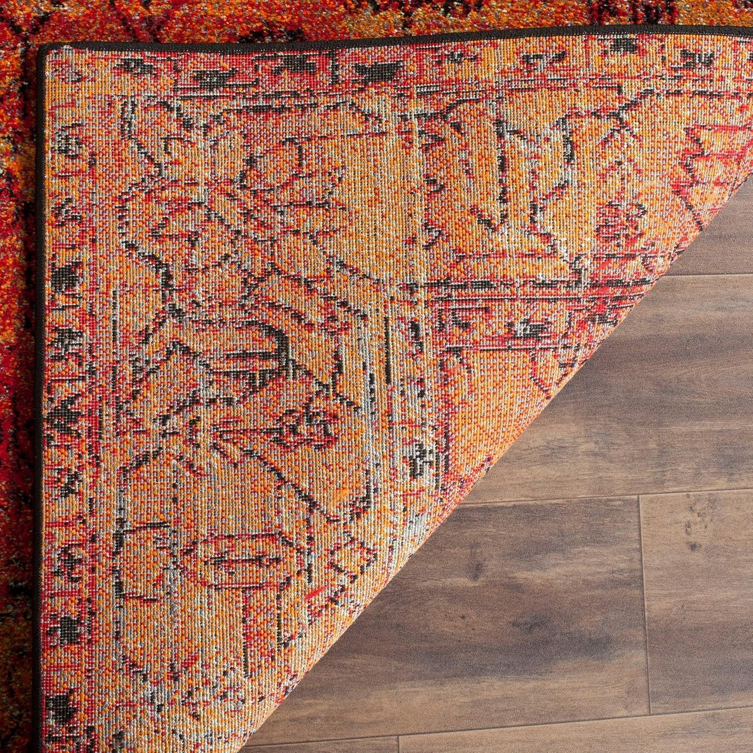 Vintage Hamadan VTH216 Power Loomed Area Rug - Orange - 6'7"x9' - Safavieh.