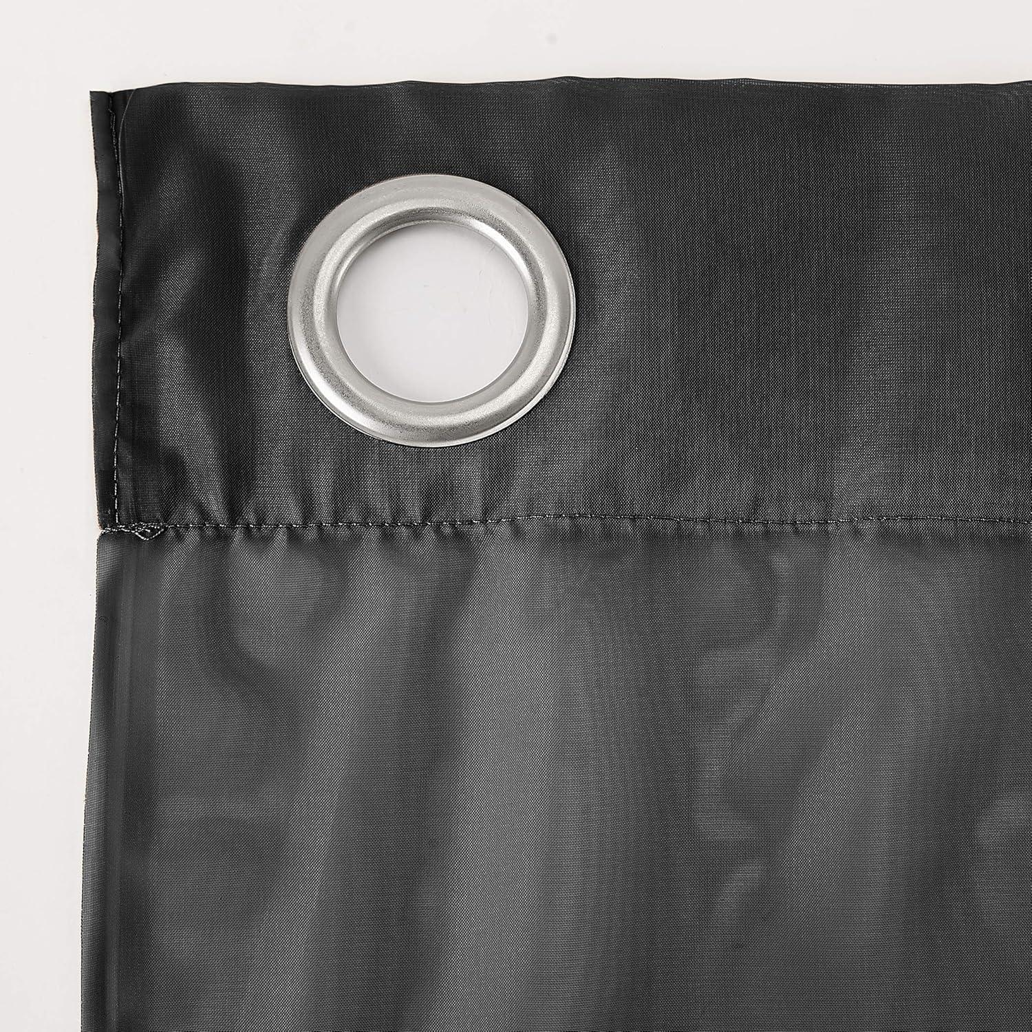 95"x59" Emily Sheer Voile Grommet Top Curtain Panel Black - No. 918