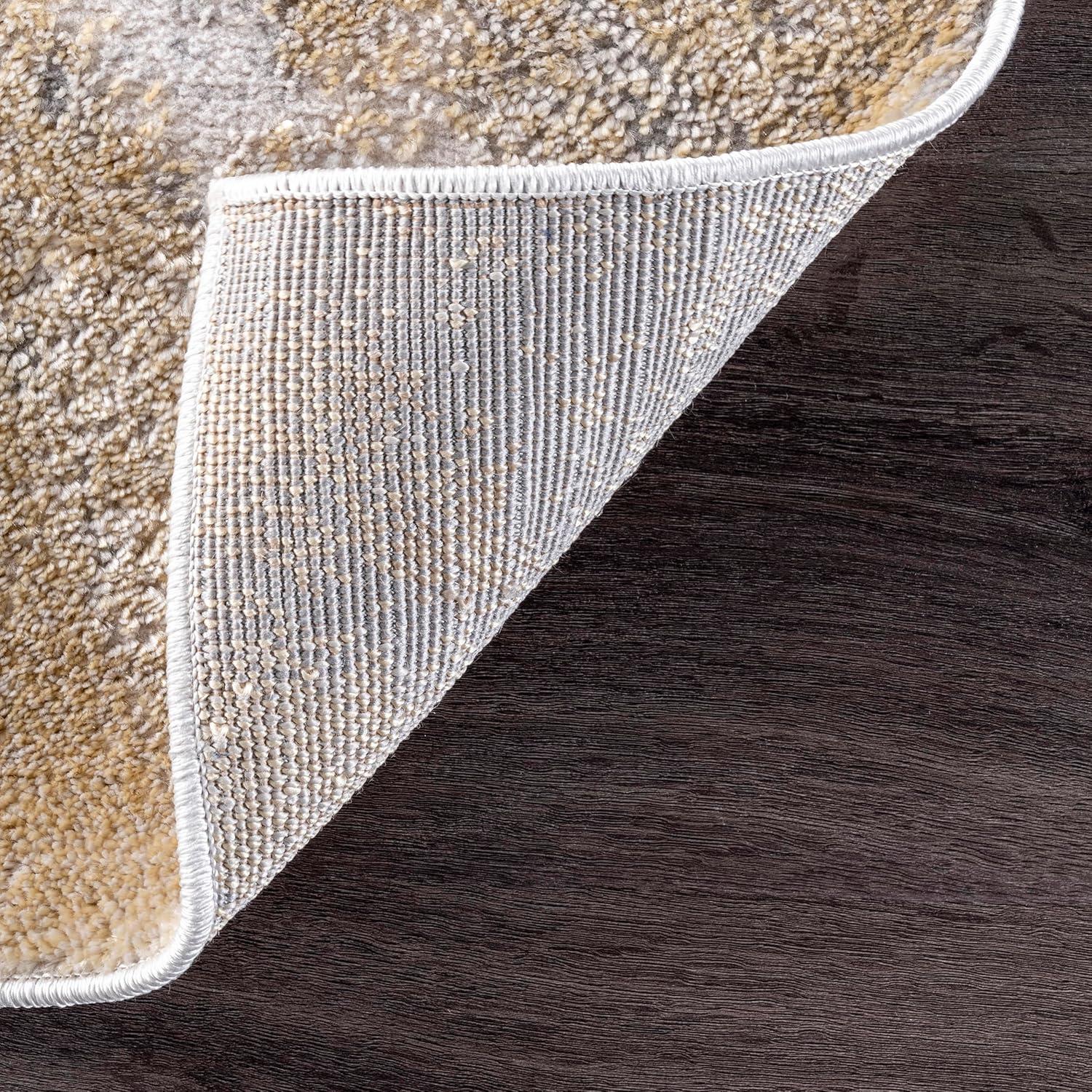 Nuloom Cyn Abstract 10x14 Indoor Area Rug for Living Room Bedroom Dining Room Kitchen, Gold/Ivory