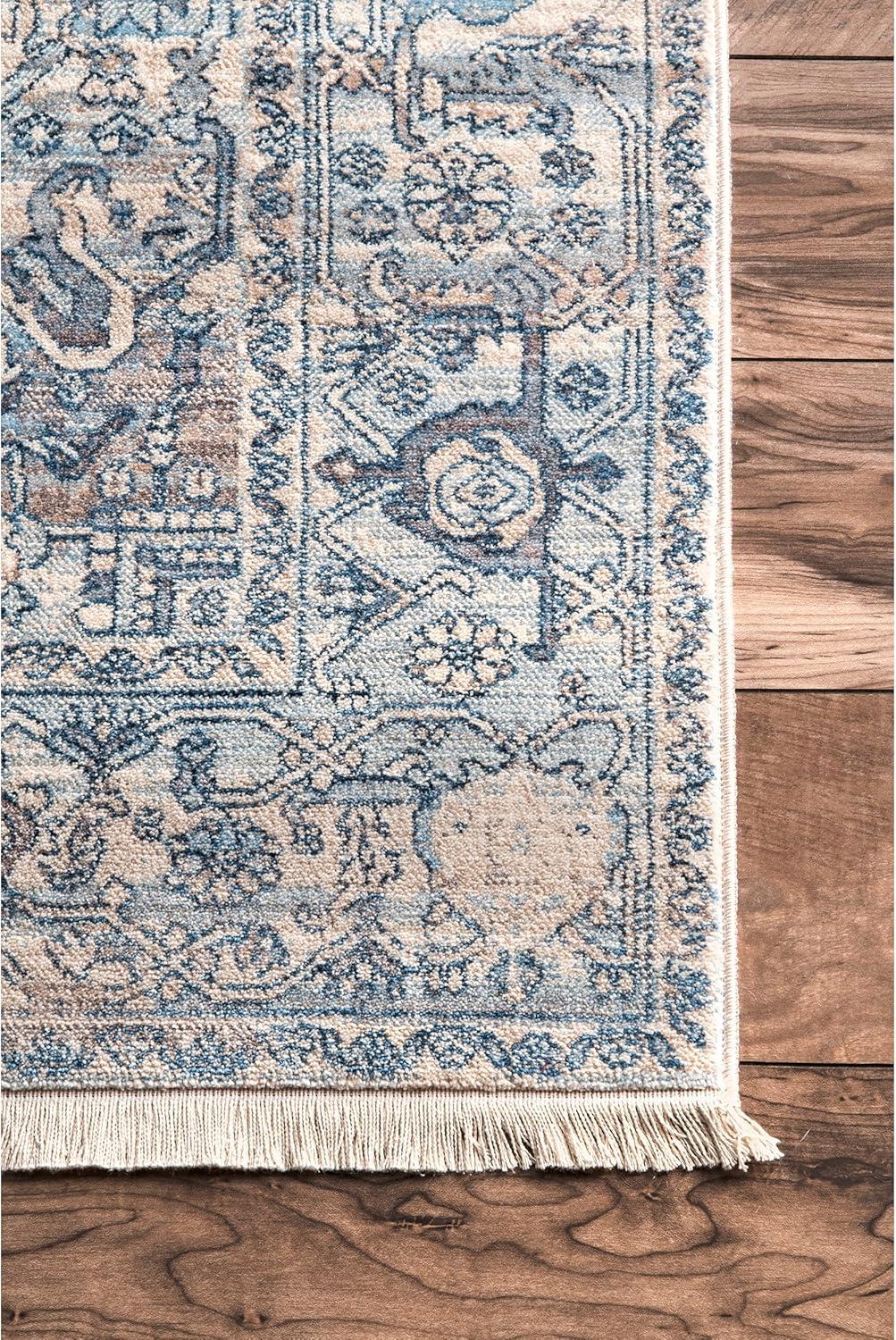 nuLOOM Harriet Vintage Medallion Fringe Area Rug