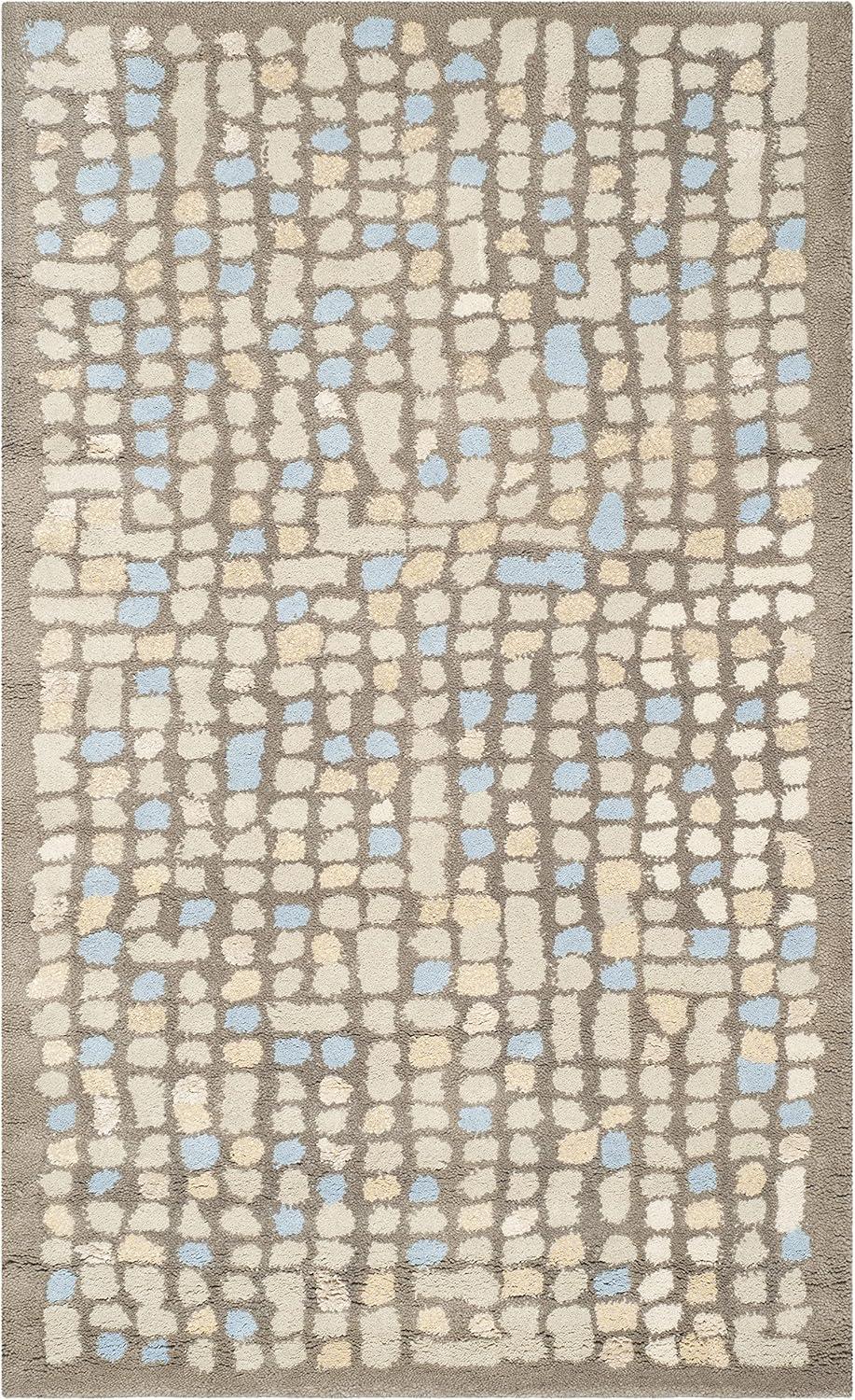 SAFAVIEH Martha Stewart Mosaic Dotted Area Rug, Hickory/Beige, 3' x 5'