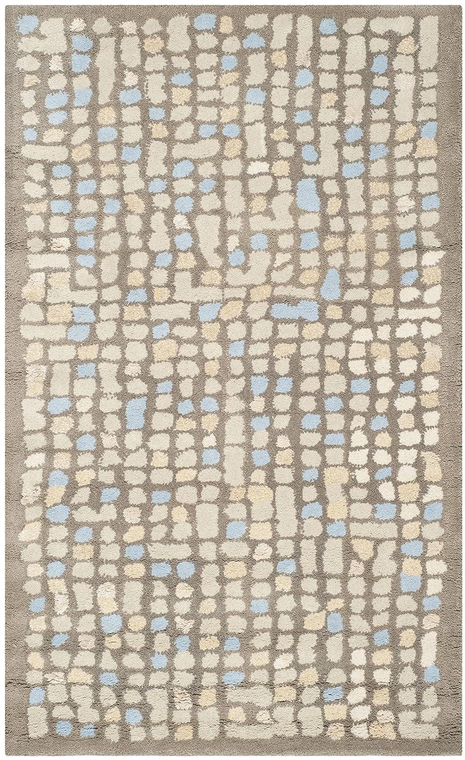 SAFAVIEH Martha Stewart Mosaic Dotted Area Rug, Hickory/Beige, 3' x 5'
