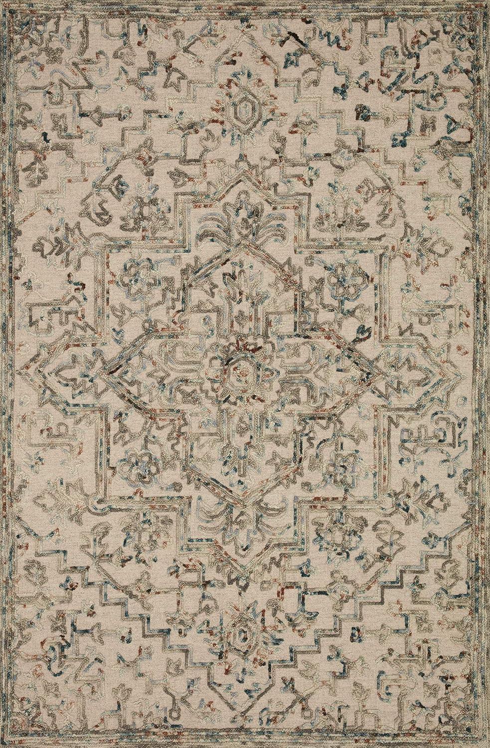 Loloi II Halle Collection HAE-01 Grey/Ocean 3'-6" x 5'-6" Accent Rug