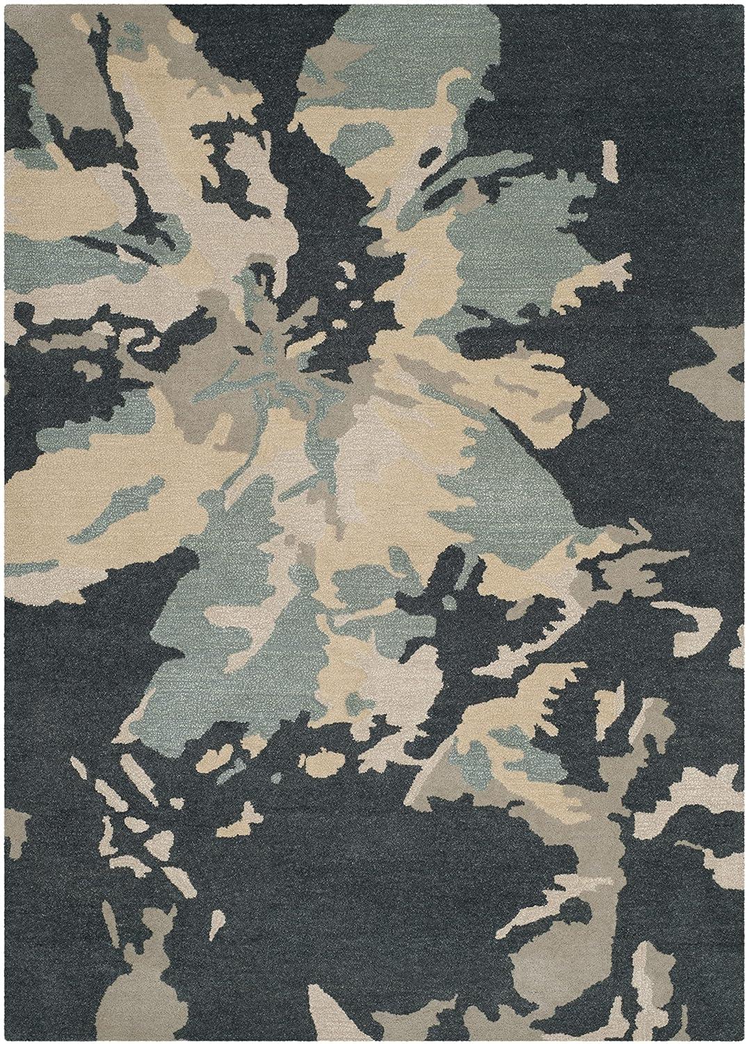 Bella BEL670 Hand Tufted Area Rug - Steel Blue - 5'x8' - Safavieh.