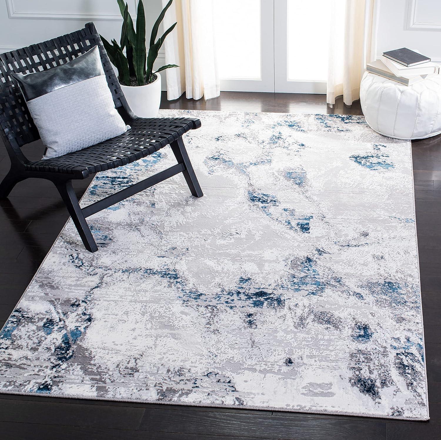 Trent Austin Design® Mcelwain Abstract Gray/Blue Area Rug