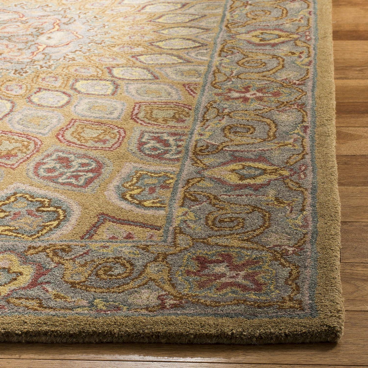 Heritage HG914 Hand Tufted Area Rug - Light Brown/Grey - 4'x4' - Safavieh.