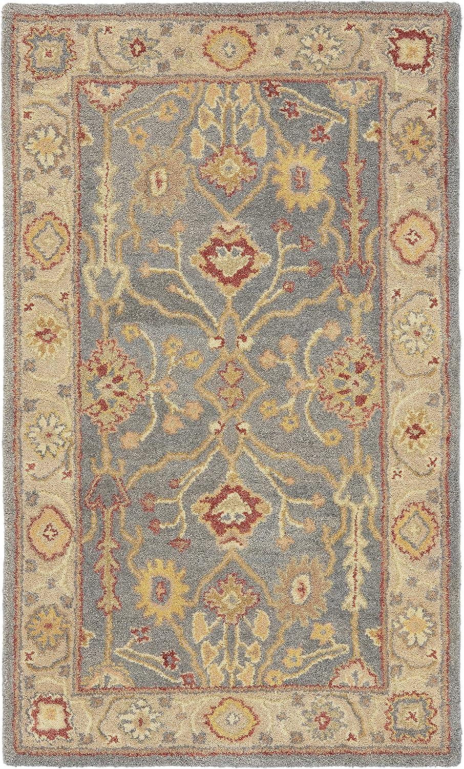 Antiquity AT314 Hand Tufted Area Rug - Blue/Ivory - 3'x5' - Safavieh.