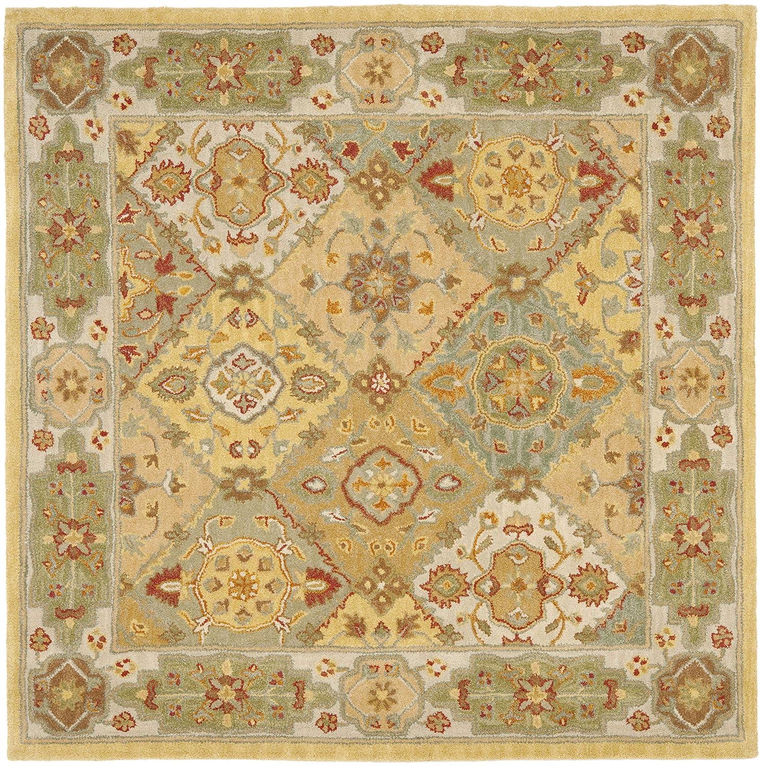 Heritage HG512 Handmade Area Rug - 6'x6' - Multi/Ivory - Safavieh