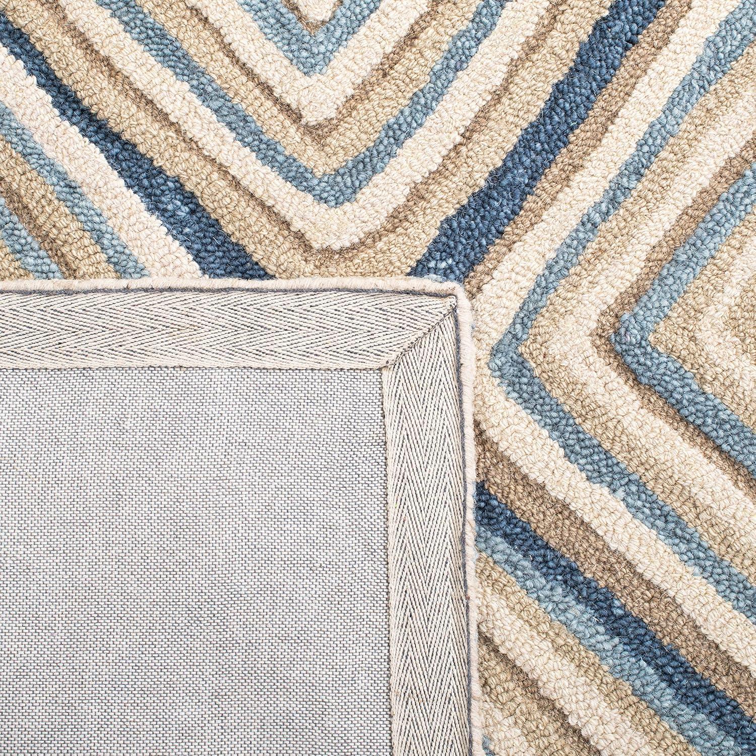 Aspen APN350 Hand Tufted Indoor Area Rug - Blue/Beige - 8'x10' - Safavieh