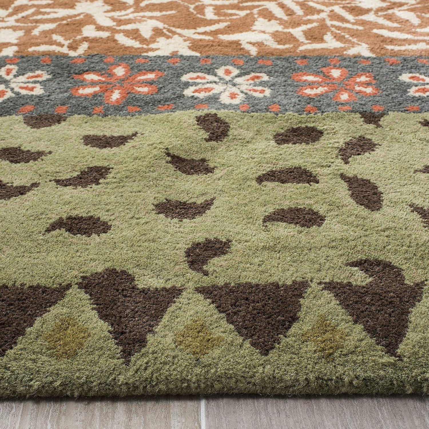 Bella BEL351 Hand Tufted Area Rug - Ivory/Multi - 6'x9' - Safavieh.
