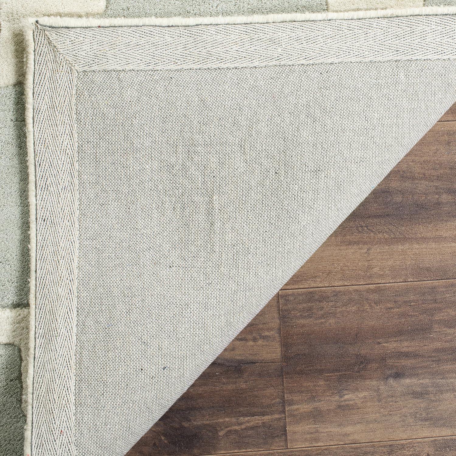 Gray Hand-Tufted Wool Non-Slip Rug, 2'-3" x 13'