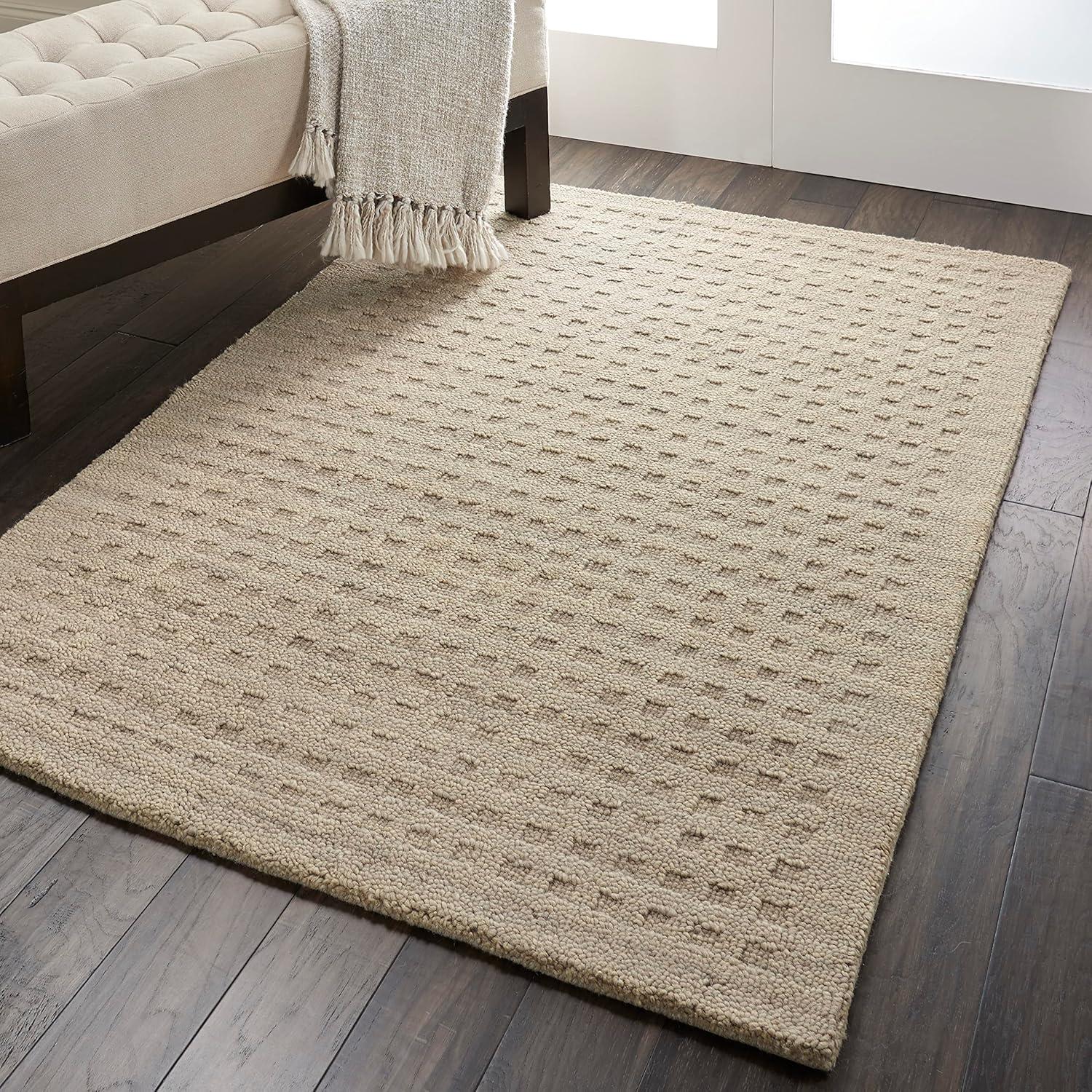 Nourison Perris Textured Indoor Area Rug Taupe 5' x 7'6"