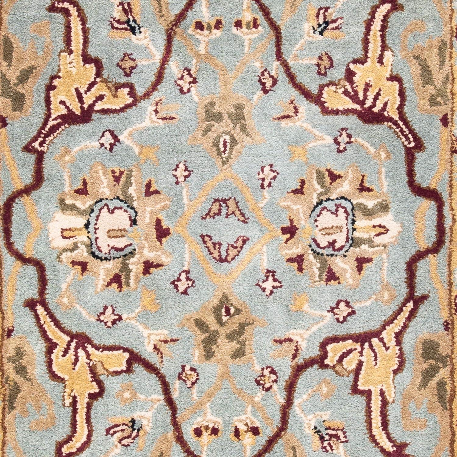 Heritage HG794 Hand Tufted Area Rug - Light Blue/Red - 6'x9' - Safavieh.