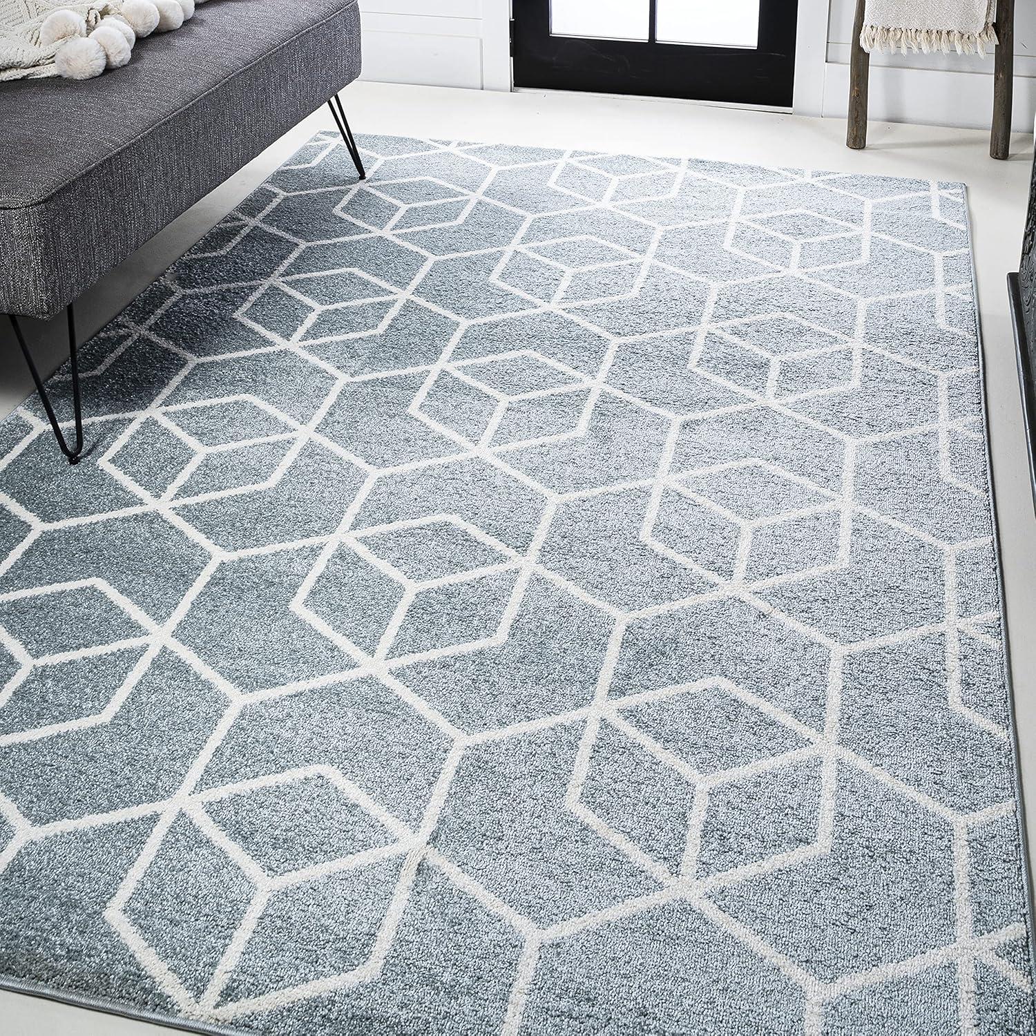 Tumbling Blocks Modern Geometric Area Rug - JONATHAN Y