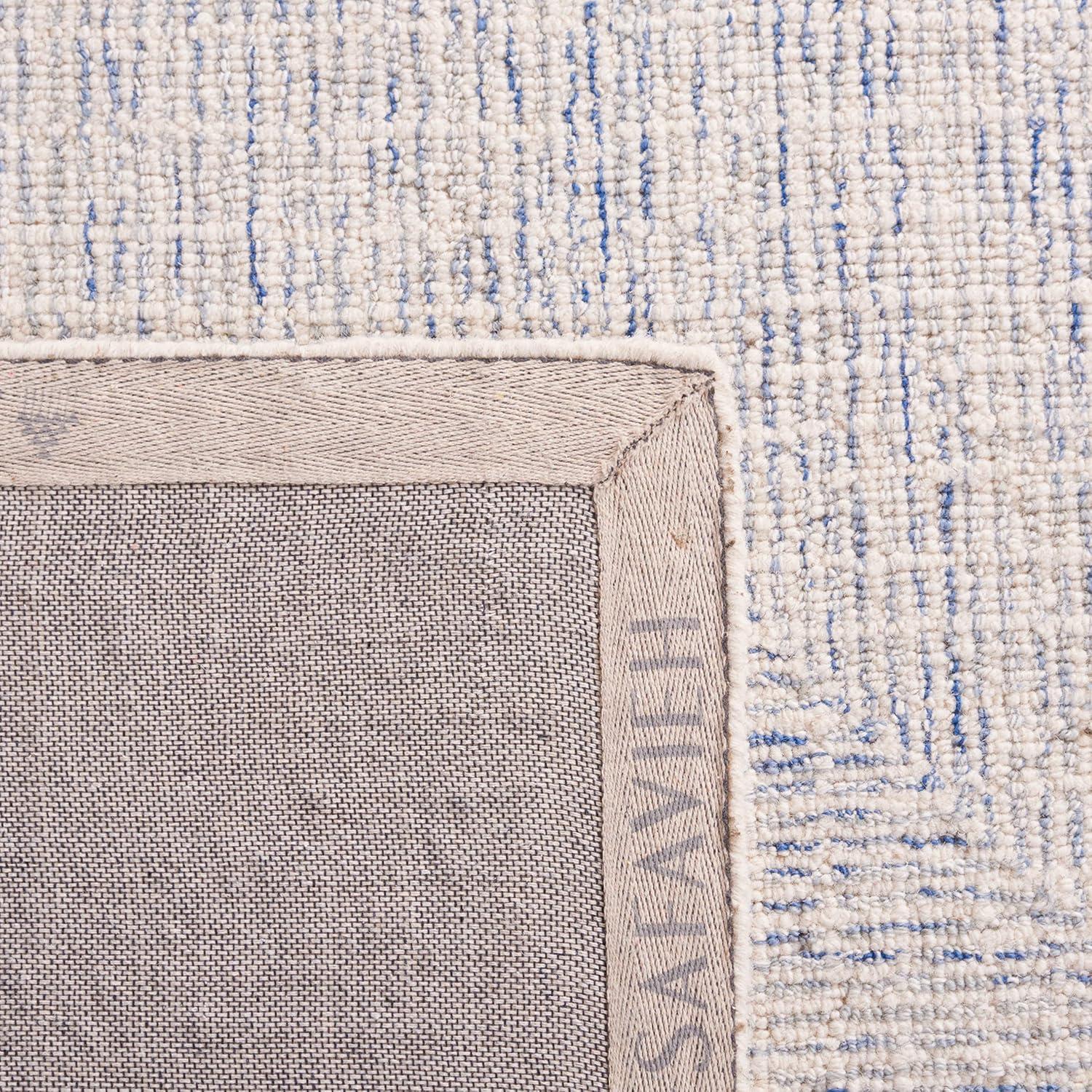 Abstract ABT480 Handmade Indoor Area Rug - Blue/Ivory - 9'x12' - Safavieh