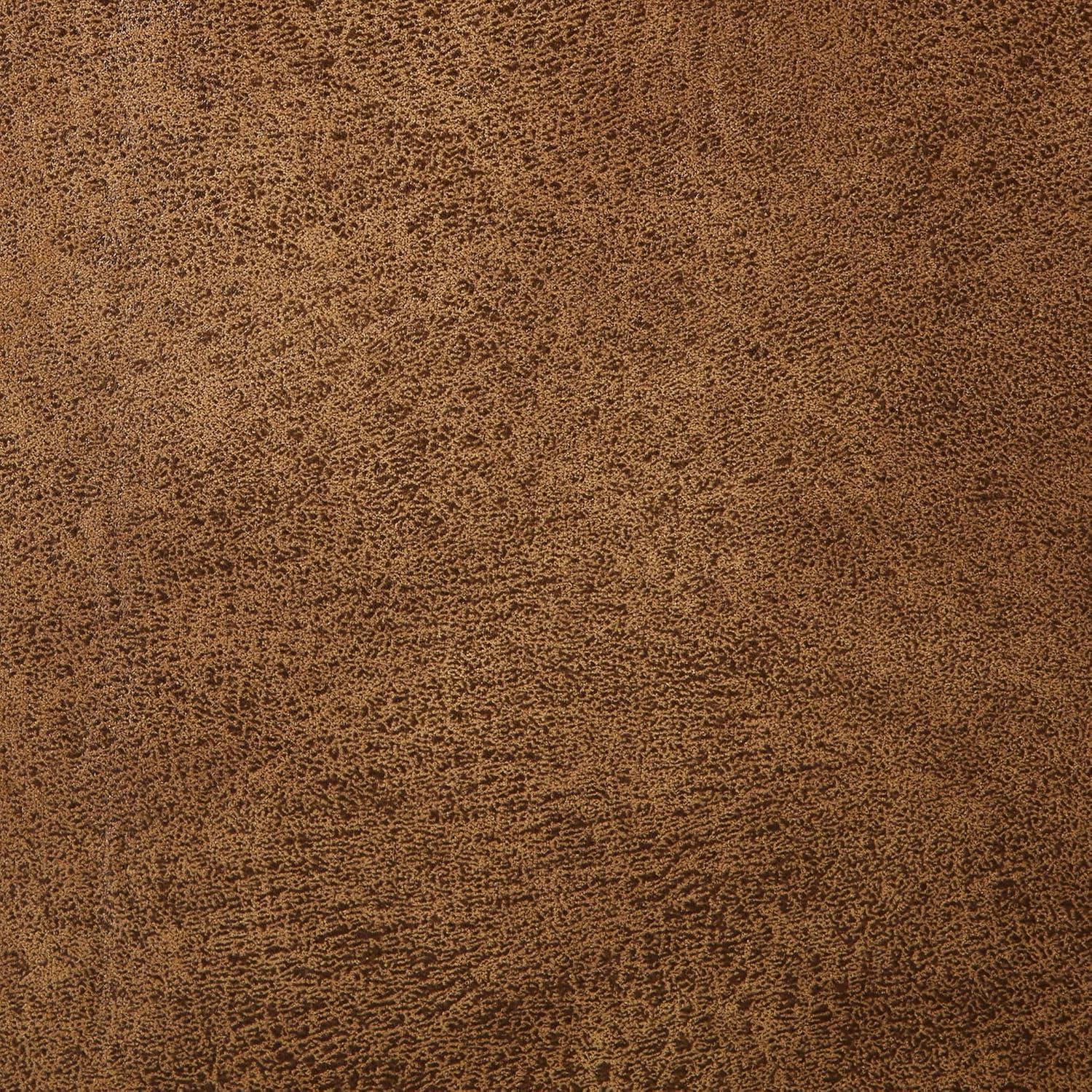 Brown Faux Leather Traditional Loveseat with Rolled Arms and Nailhead Trim