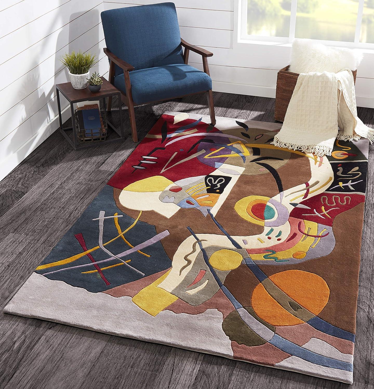 Momeni New Wave 5'3" X 8' Contemporary Hand Tufted Wool Rug
