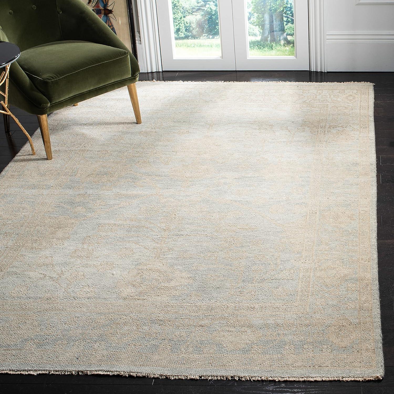 Izmir IZM134 Hand Knotted Area Rug - Light Blue/Ivory - 8'x10' - Safavieh