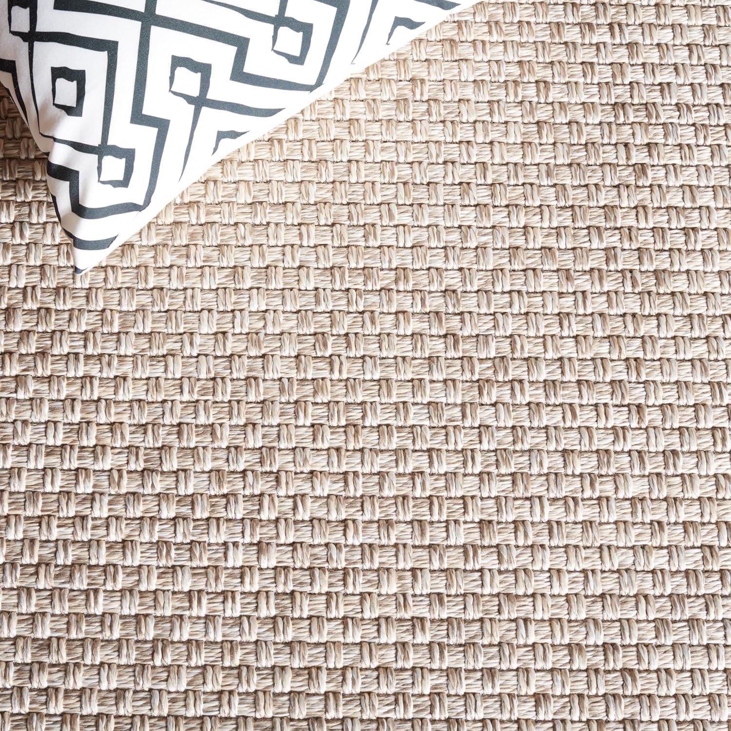 Sisal All-Weather SAW460 Power Loomed Indoor and Outdoor Area Rug - Beige - 6'7"x6'7" - Safavieh.