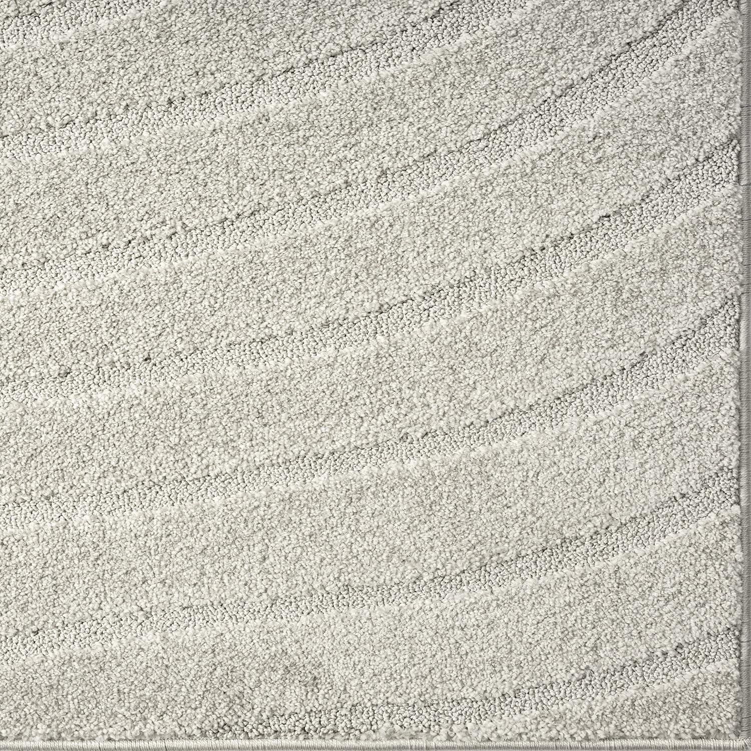 Luxe Weavers Modern Geometric Wave Gray 2x8 Area Rug