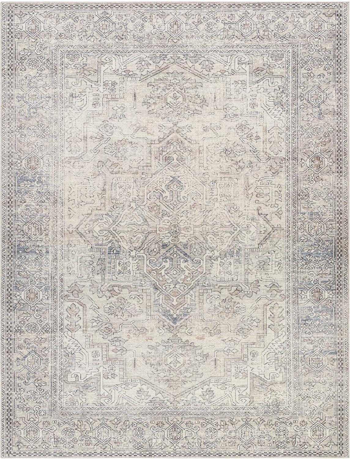 Becki Owens x Livabliss Margot Oriental Light Gray/Beige Area Rug