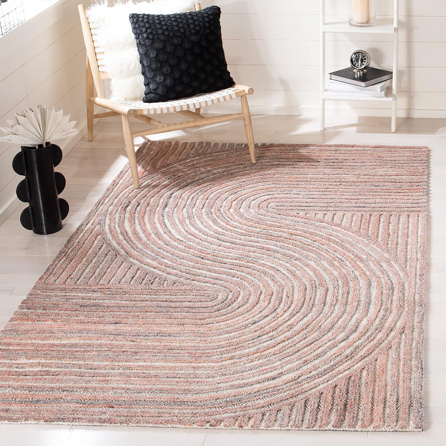 Southampton SHA301 Hand Tufted Indoor Area Rug - Rust - 5'x8'- Safavieh