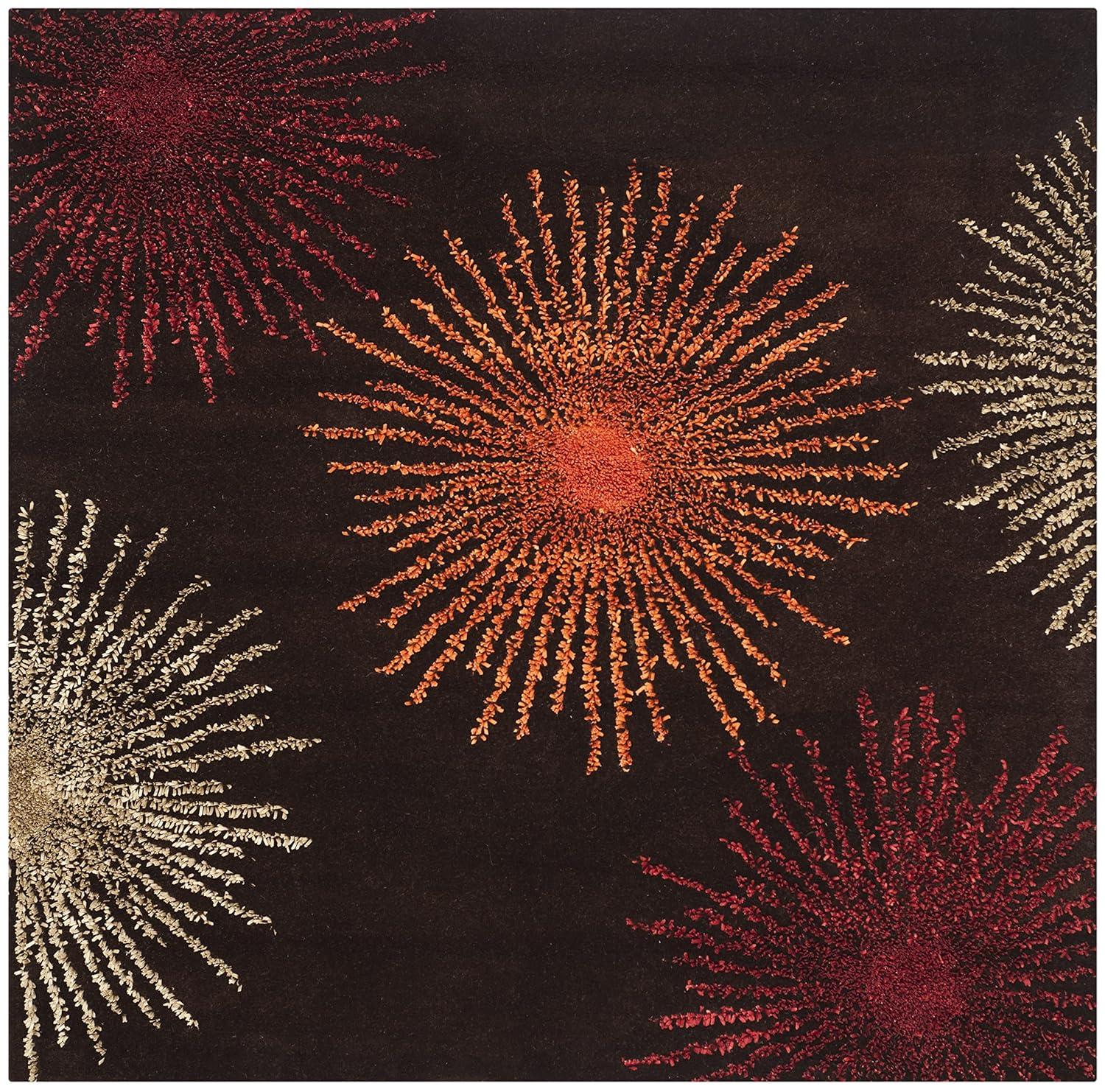 Soho SOH712 Hand Tufted Indoor Area Rug - Brown/Multi - 6'x6' - Safavieh.