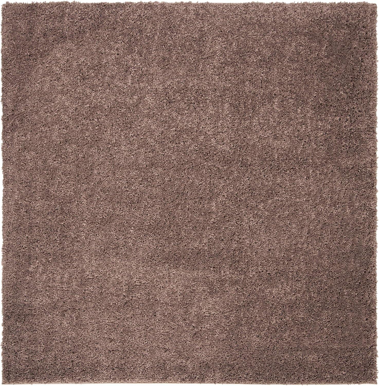 August Shag 900 AUG900 Power Loomed Indoor Area Rug - Taupe - 5'3"x5'3" - Safavieh