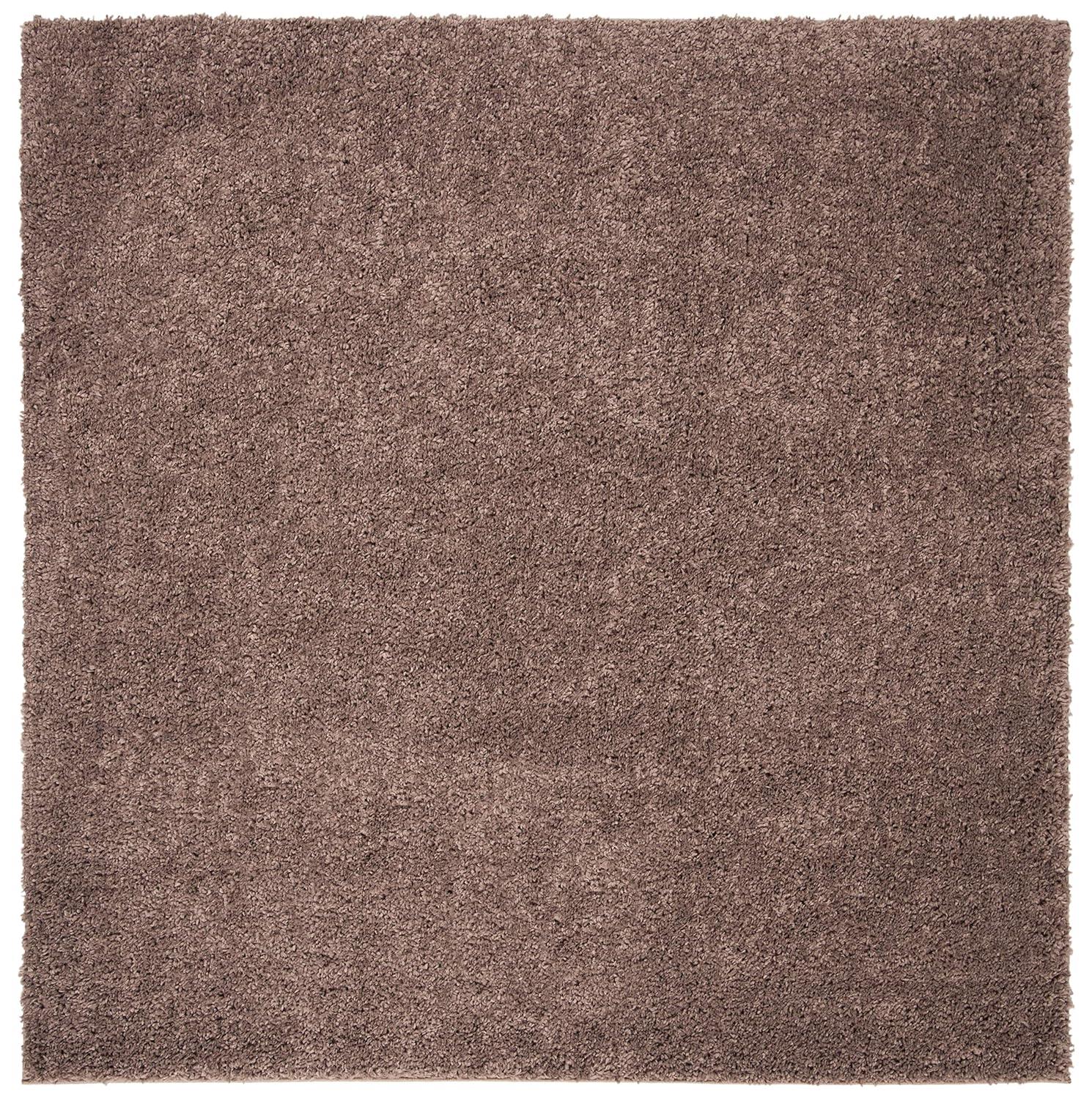 August Shag 900 AUG900 Power Loomed Indoor Area Rug - Taupe - 5'3"x5'3" - Safavieh