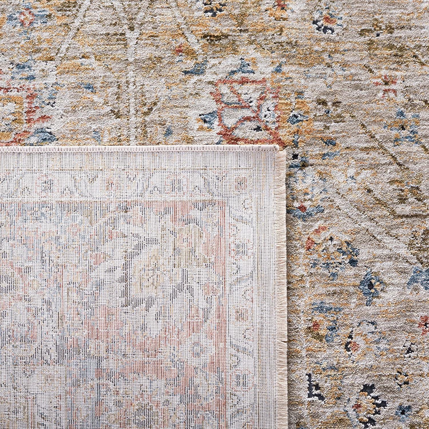 Silverado SVD112 Power Loomed Area Rug - Beige/Rust - 4'x6' - Safavieh.