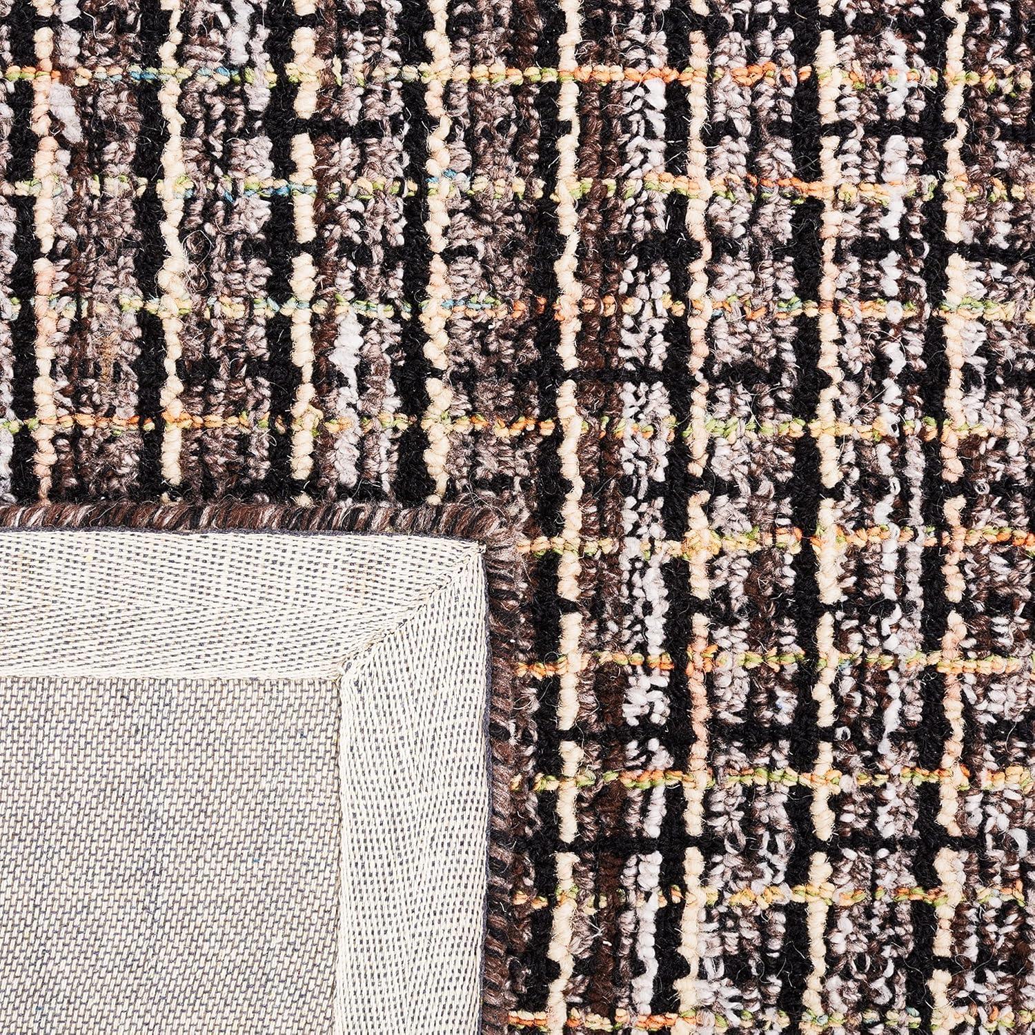 SAFAVIEH Abstract Cornelia Trellis Area Rug, Brown/Black, 9' x 12'