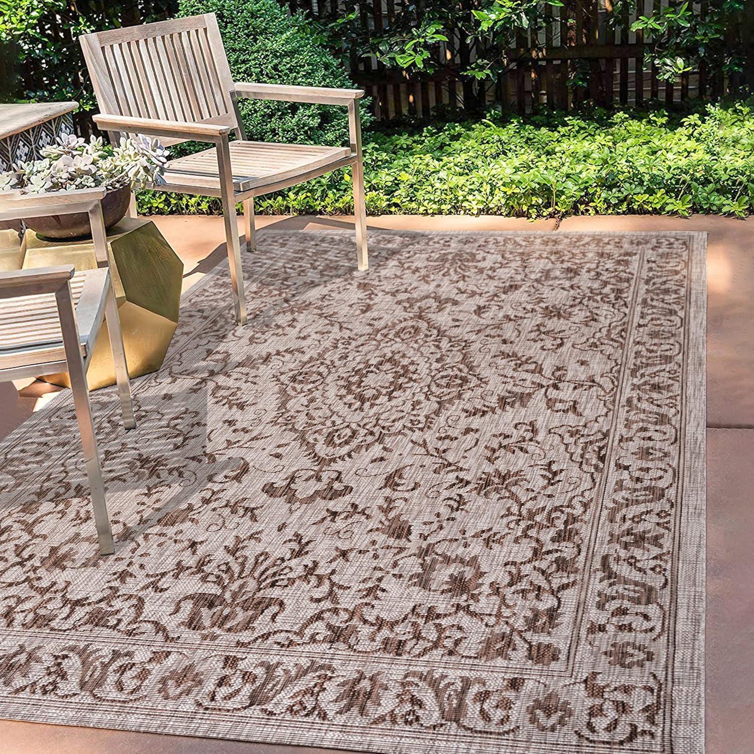 Jerash Ornate Medallion Indoor/Outdoor Area Rug - JONATHAN Y