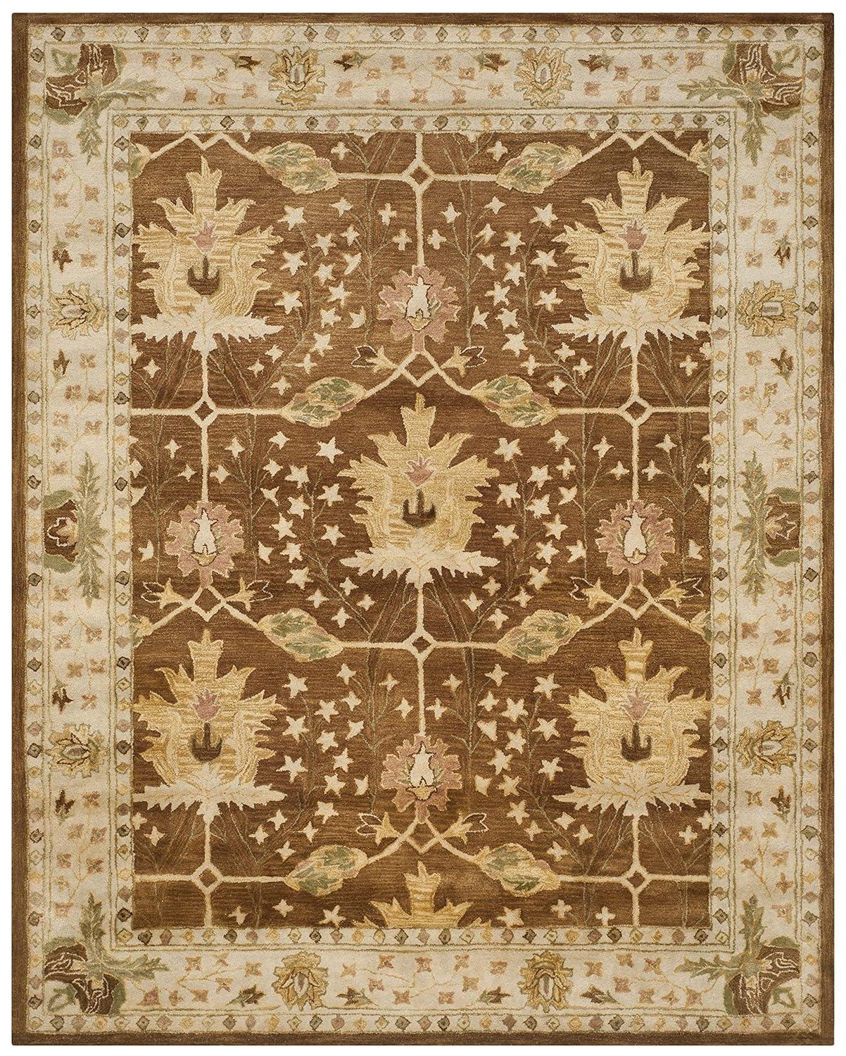 Antiquity AT840 Hand Tufted Indoor Area Rug - Brown/Beige - 6'x9' - Safavieh