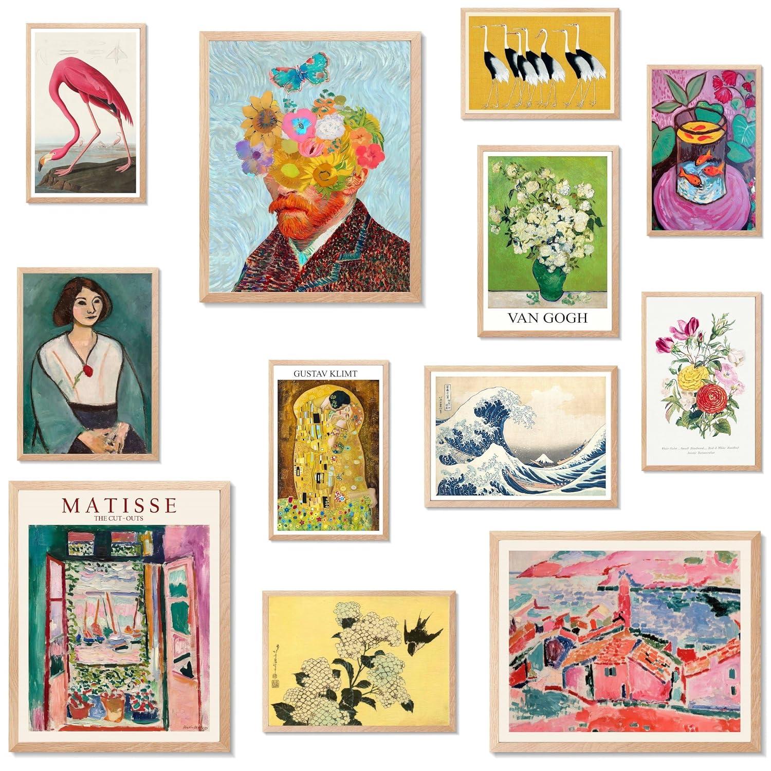 Colorful Boho Eclectic Wall Art Prints Set