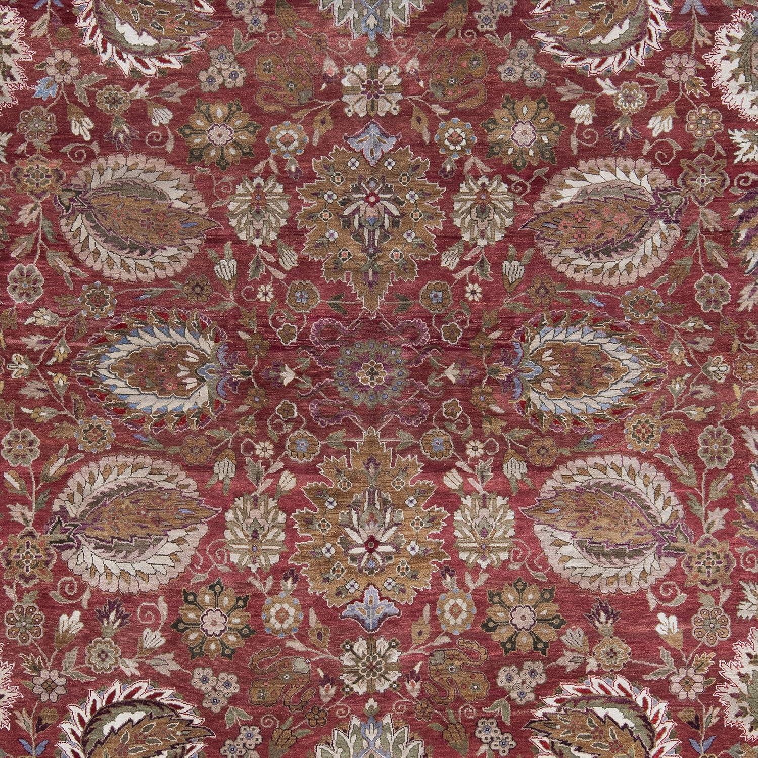 Handmade Red Wool 6' x 9' Oriental Rug