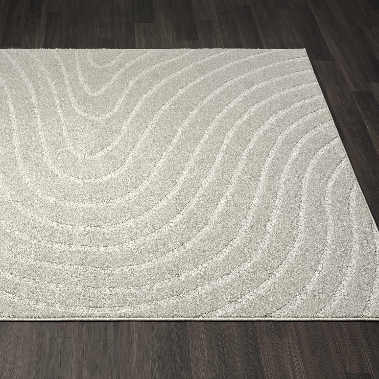 Luxe Weavers Modern Geometric Wave Area Rug