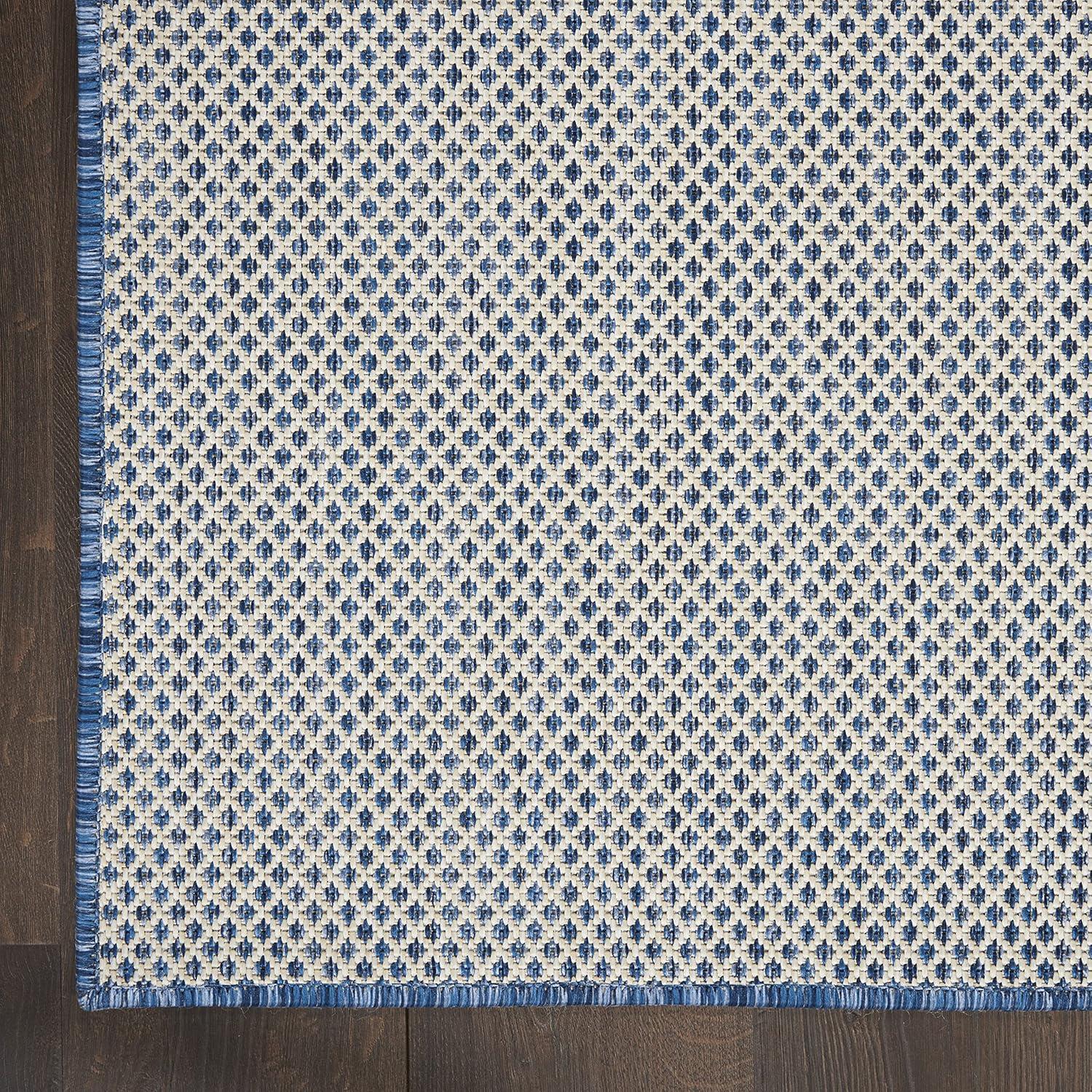 Nourison Courtyard COU01 Indoor/outdoor Area Rug - Ivory Blue 6' x 9'
