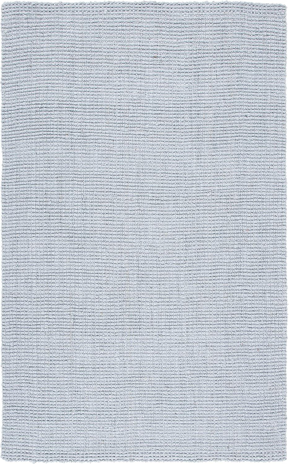 Hand-Knotted Light Grey Round Jute Rug, 47"