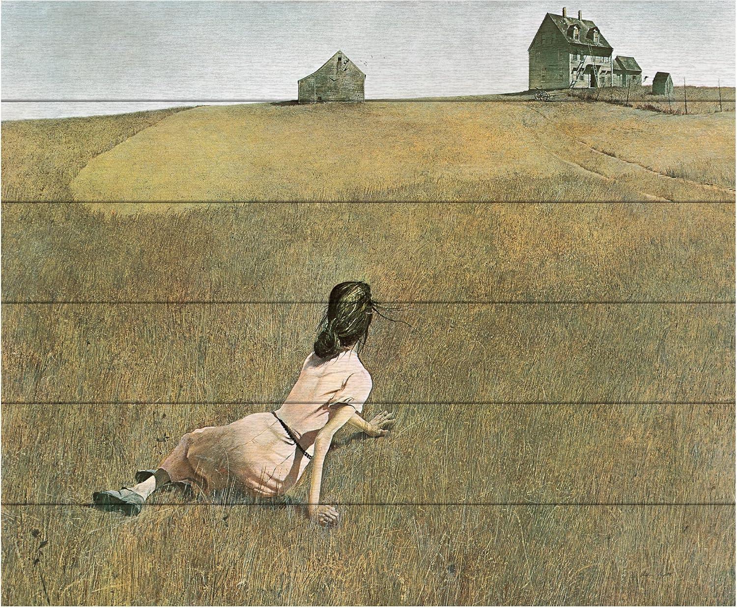 Trademark Fine Art 18"x22" Andrew Wyeth Christina's World Wood Slat Art: UV Ink, Ready to Hang